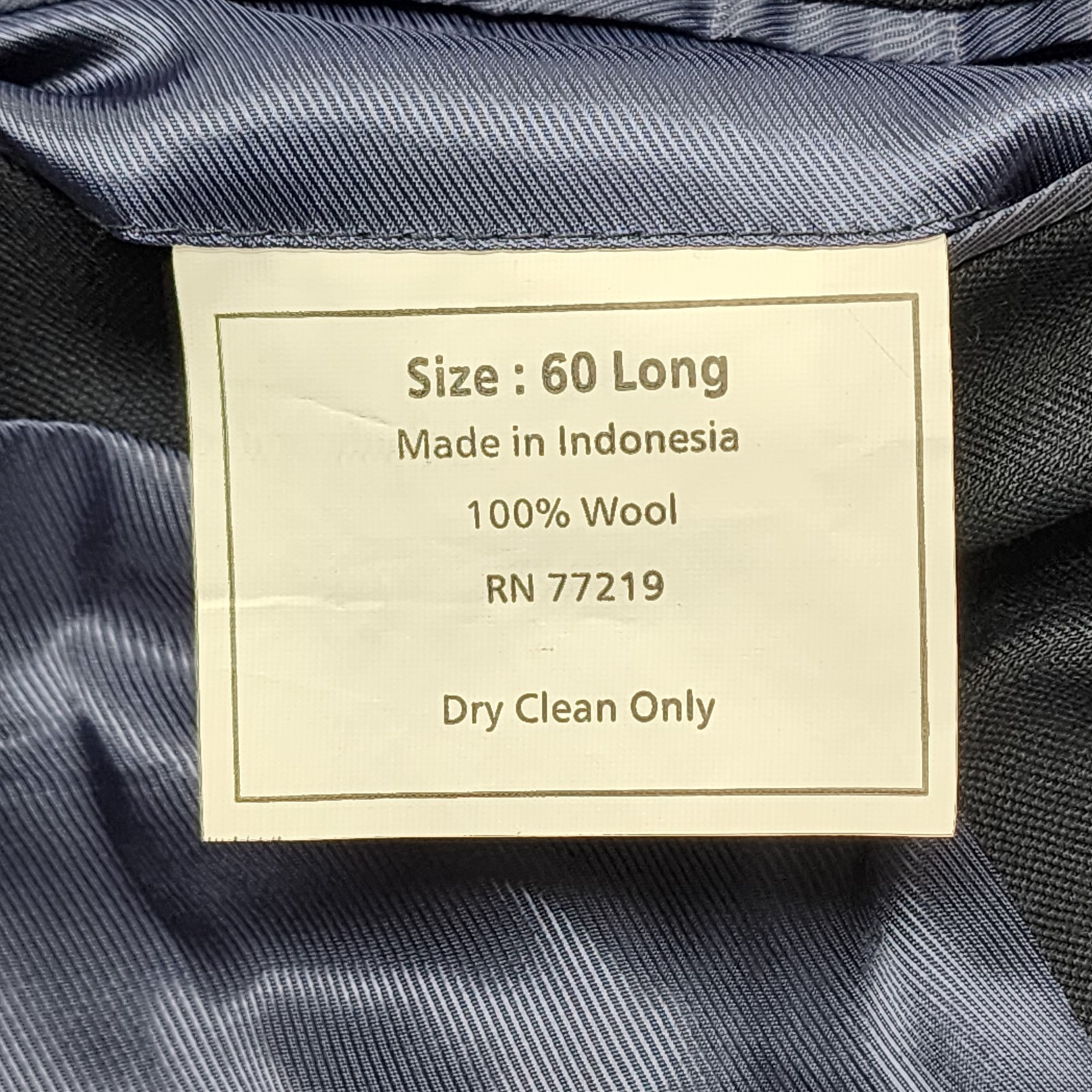 Pronto Uomo Platinum 60L Dark Blue Gray 100% Wool Blazer Suit Jacket Sport Coat