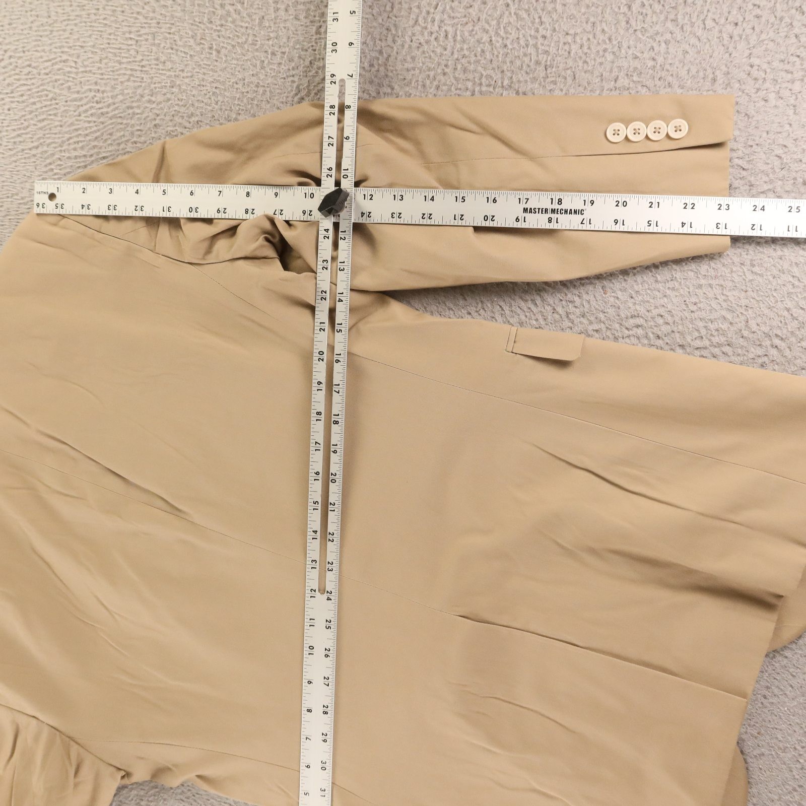 Jos A Bank Jacket S 36R Tan Beige Hopsack Cotton Polyester Blazer Sport Coat