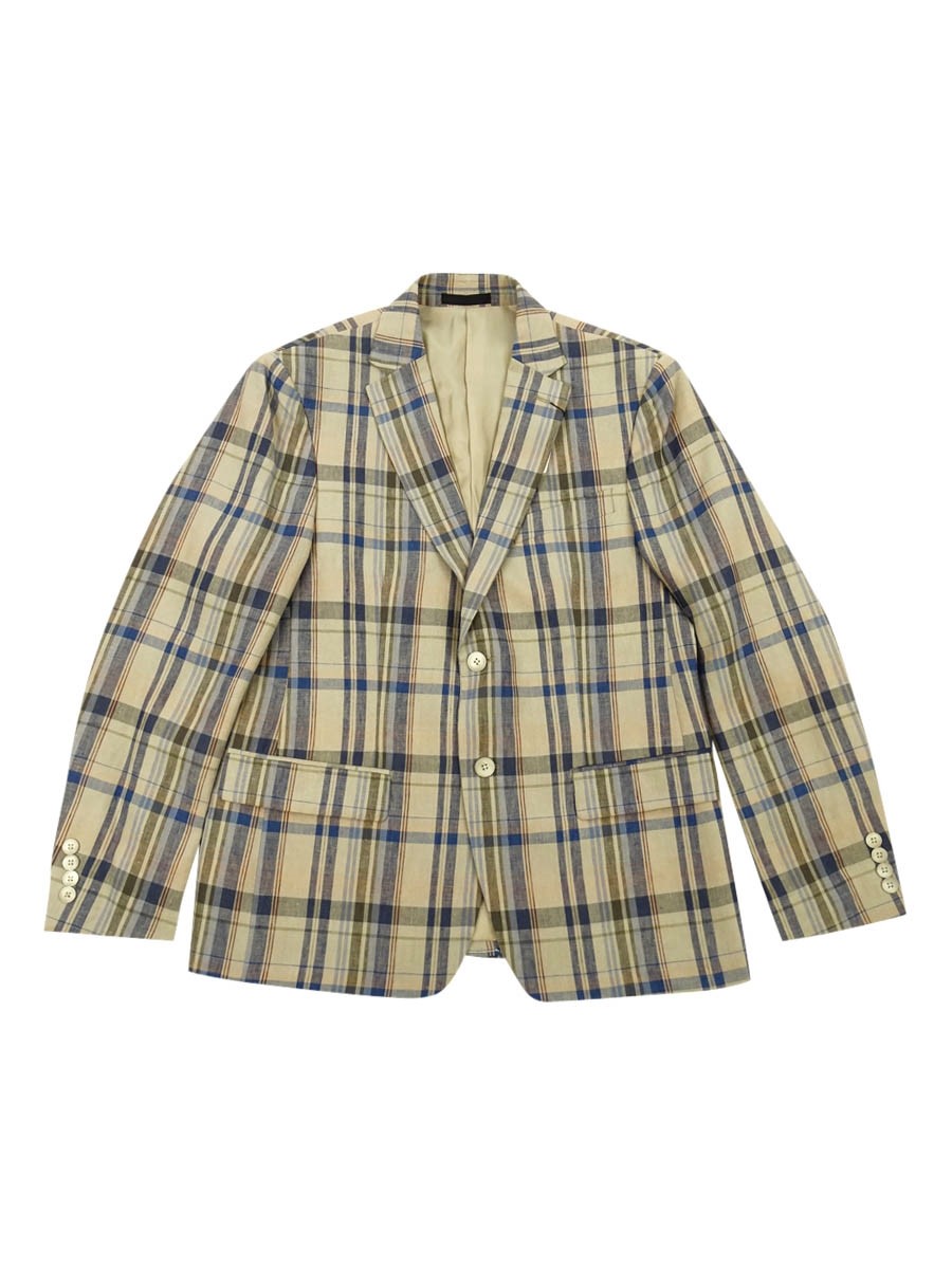 Lauren Ralph Lauren Men’s Classic-Fit Ultraflex Linen Blazer (44L, Tan/Blue)