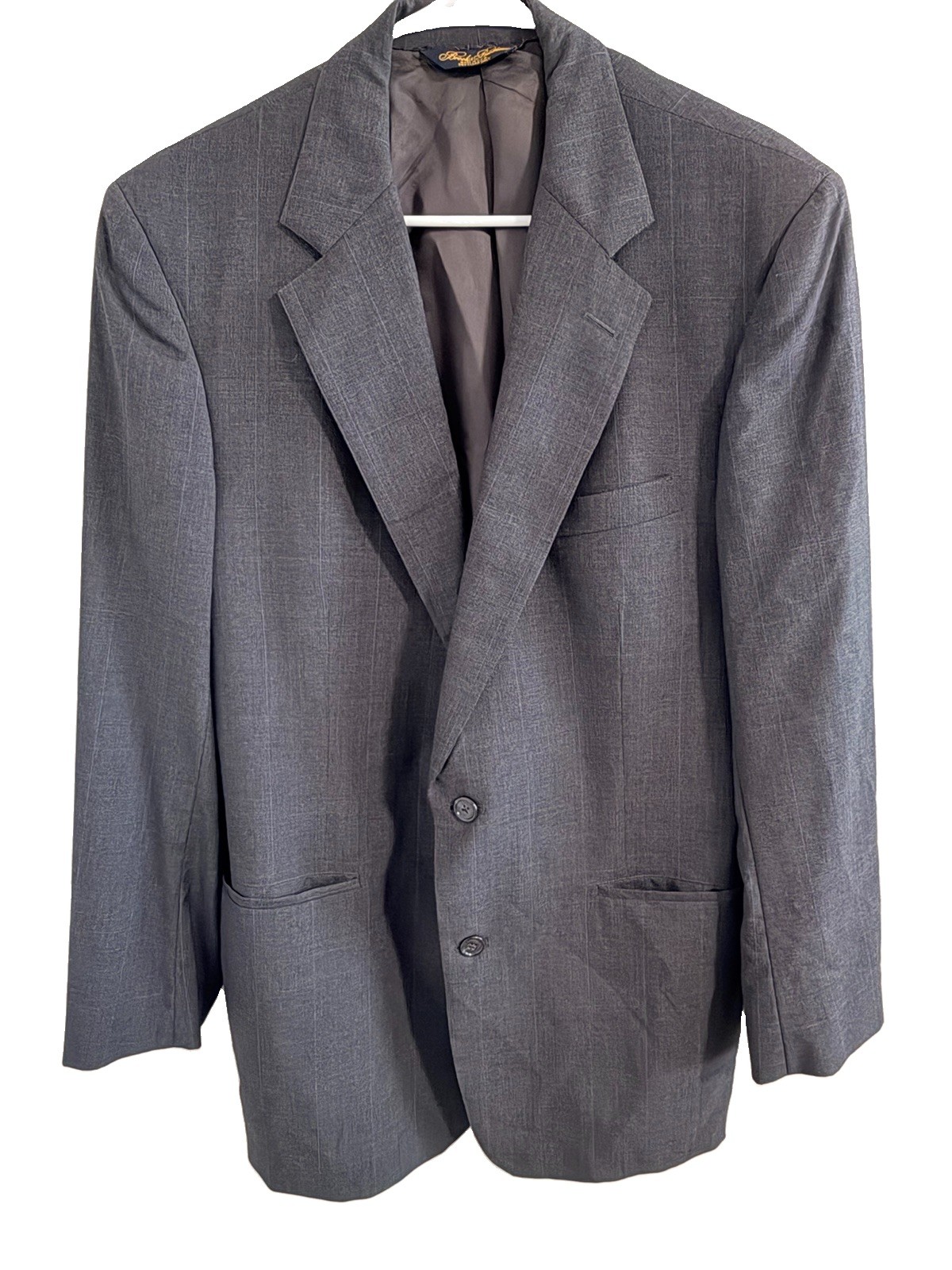 Brooks Brothers Blazer Mens 41L Gray Wool Pinstripe Classic Fit Suit USA Vintage