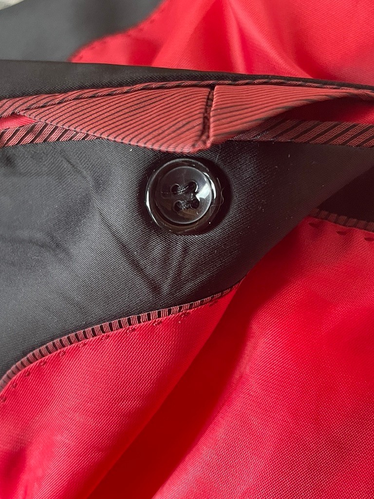 Coofandy Mens Jacket Extra XLarge Suit Pockets One Button Red Tails Padded