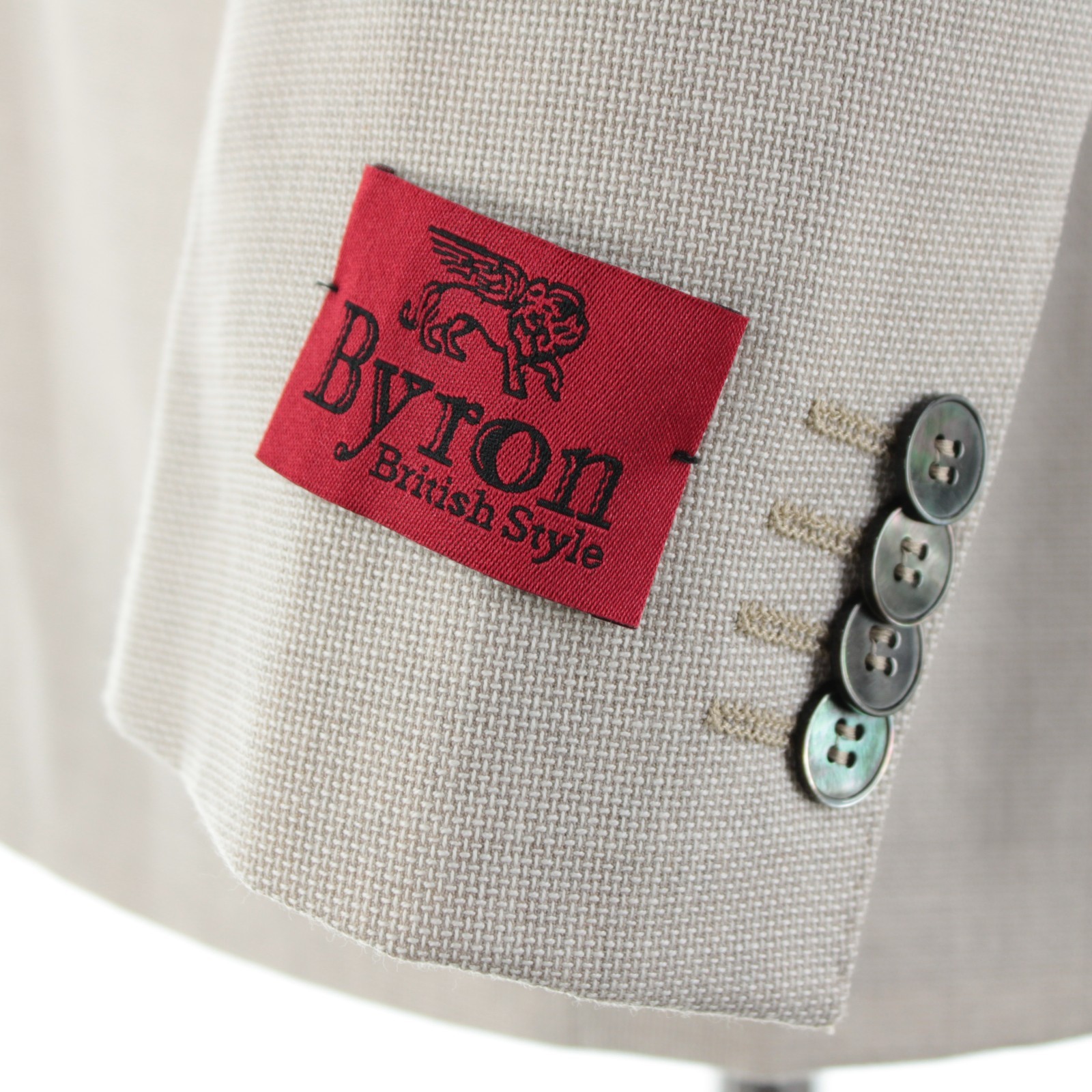 Byron NWT 100% Wool Sport Coat Size 40C US In Solid Beige