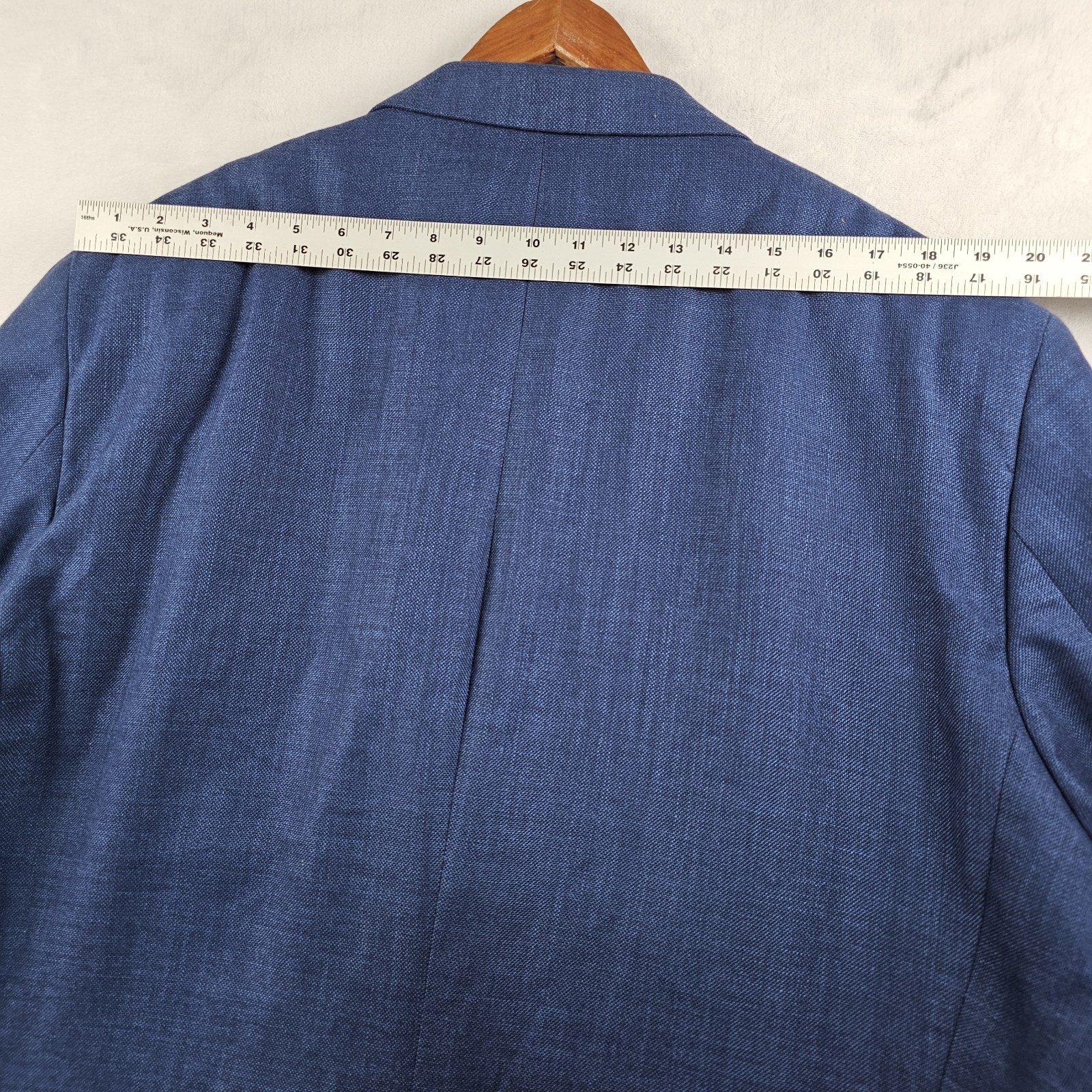 Ralph Lauren LRL Blazer Men’s 52R Sport Coat Jacket Polyester Linen Blend Blue