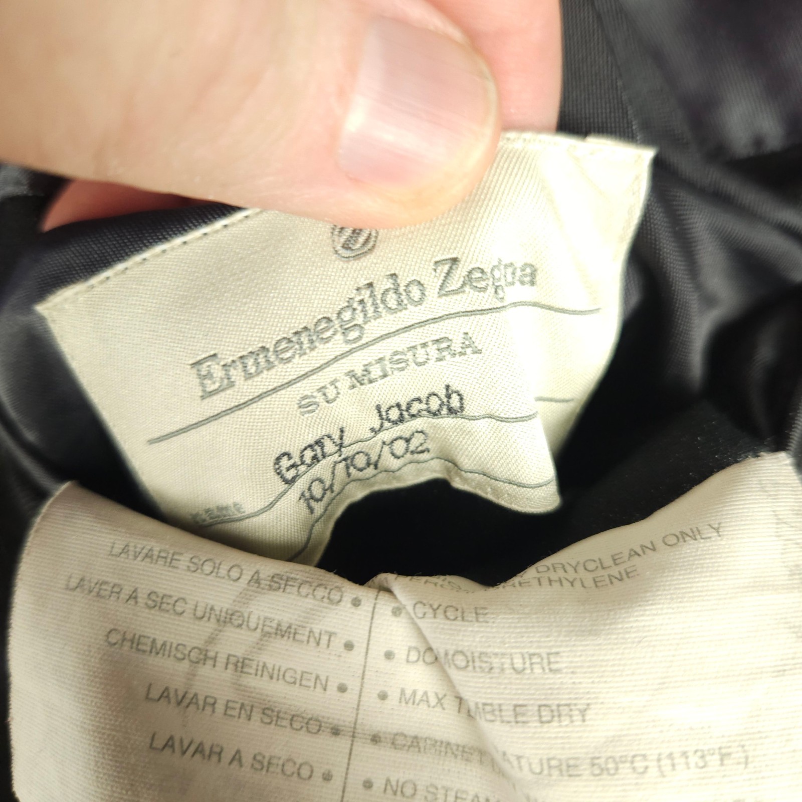 Ermenegildo Zegna Couture XXX Su Misura 43R Gray Pinstripe Suit, Pants 34 x 31.5