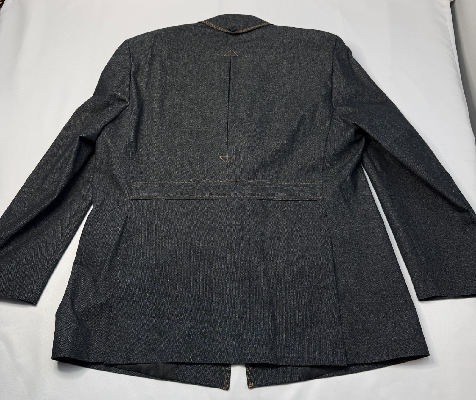 IL CANTO Denim Suit Jacket Men’s 48L Black Western Tailored