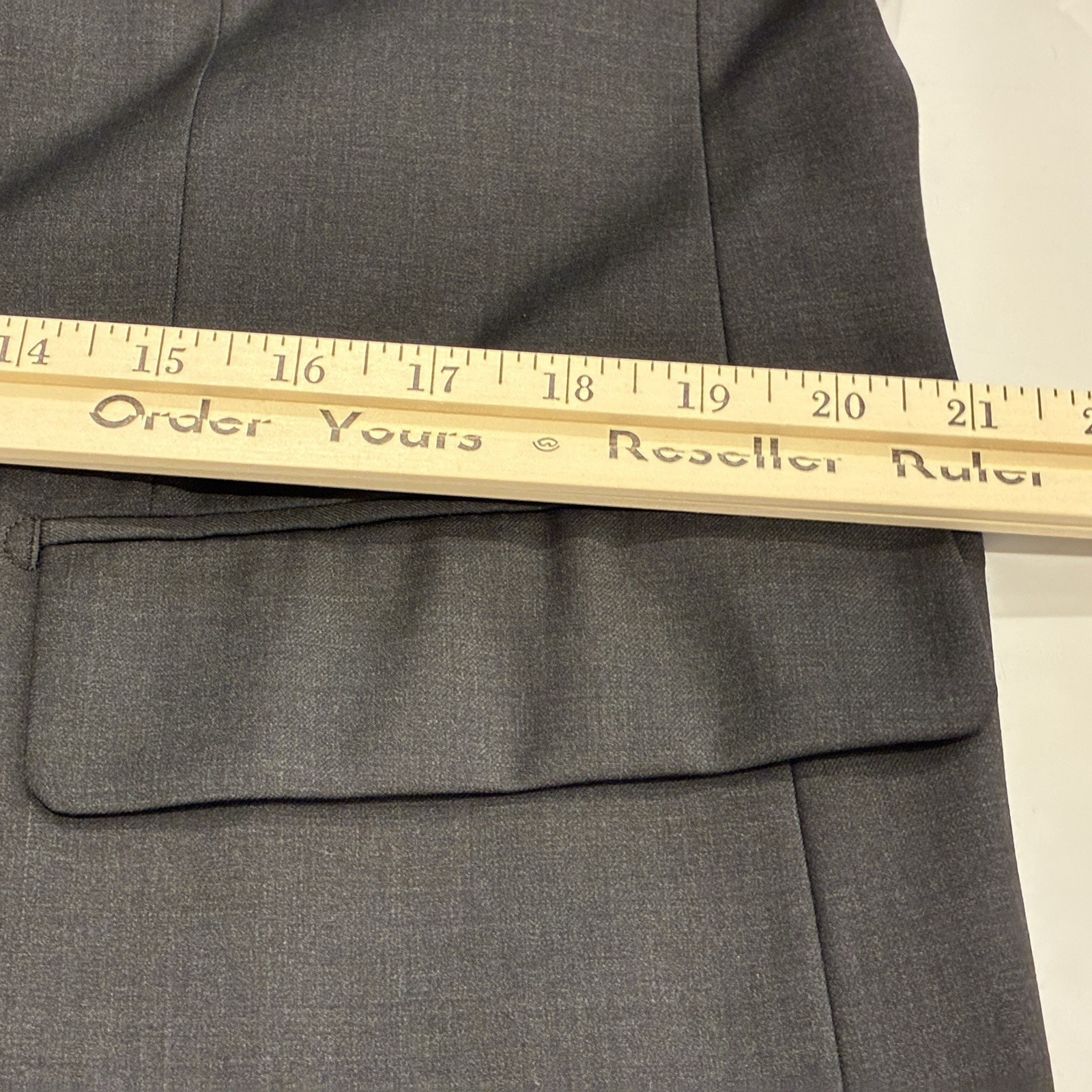 Santorelli Linea Blu Blazer 100% Super 140s ExtraFine Merino Wool Men 42R Black