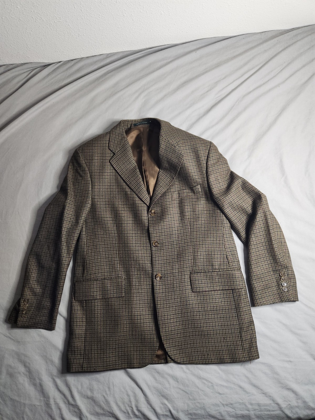 Vintage Lauren Ralph Lauren Plaid Suit Jacket Mens Size 42R Colorful Preppy NEW