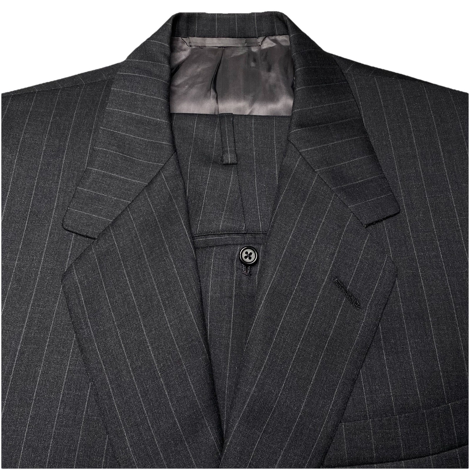 Oxxford Clothes Manhattan N2 Rare Editions 48L (LT) 2B1V Charcoal Striped