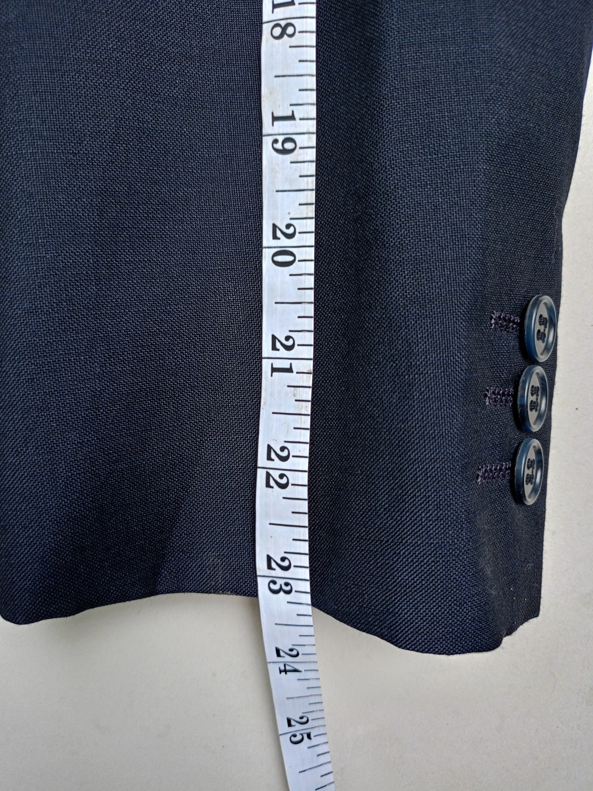 Vintage Balmain Paris Wool Blazer 42R Double Breasted Navy Made in Japan Men