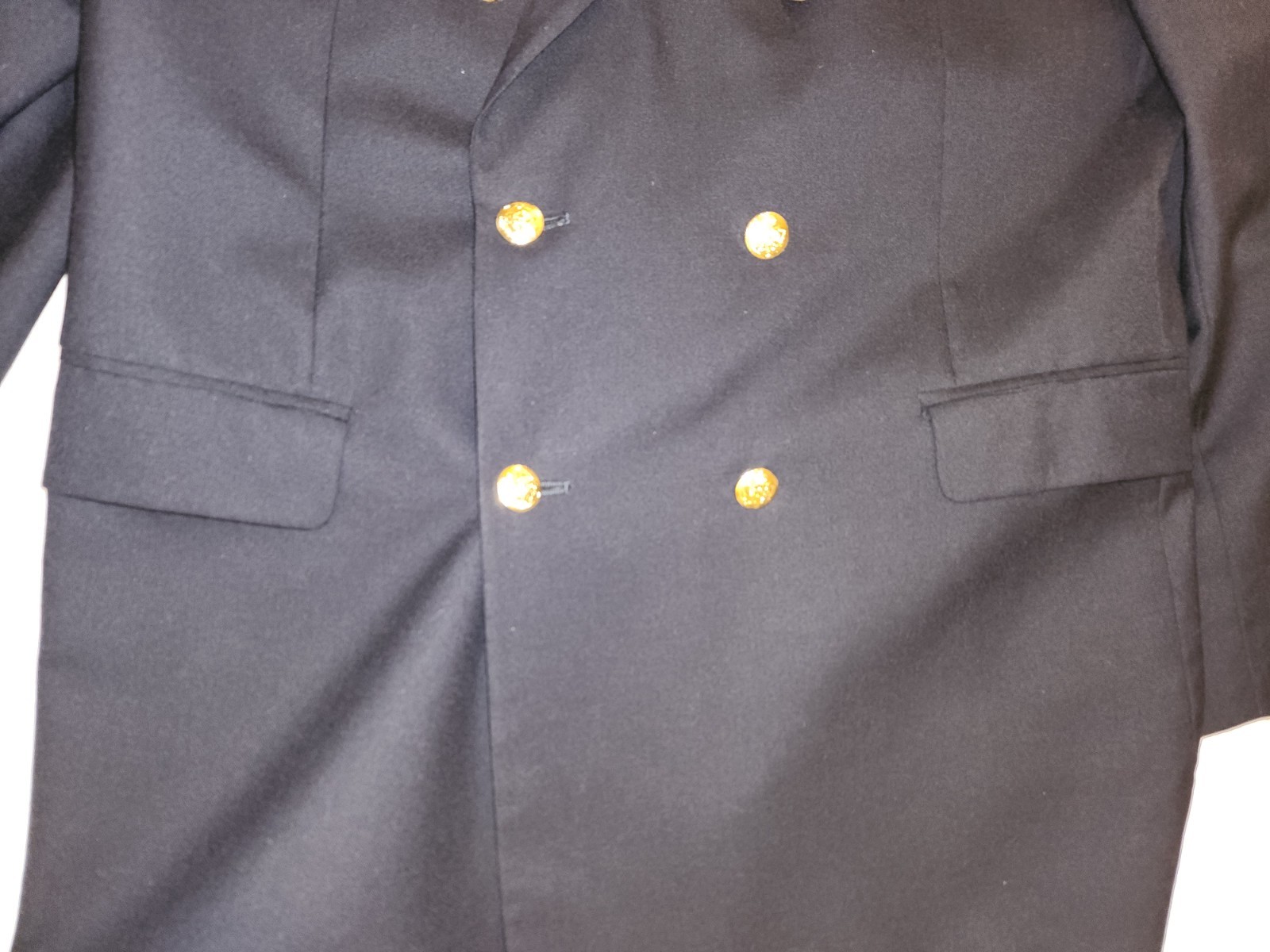 “Vintage Hunt Club Wool Cashmere Men’s Black Double‑Breasted Blazer – Size 44