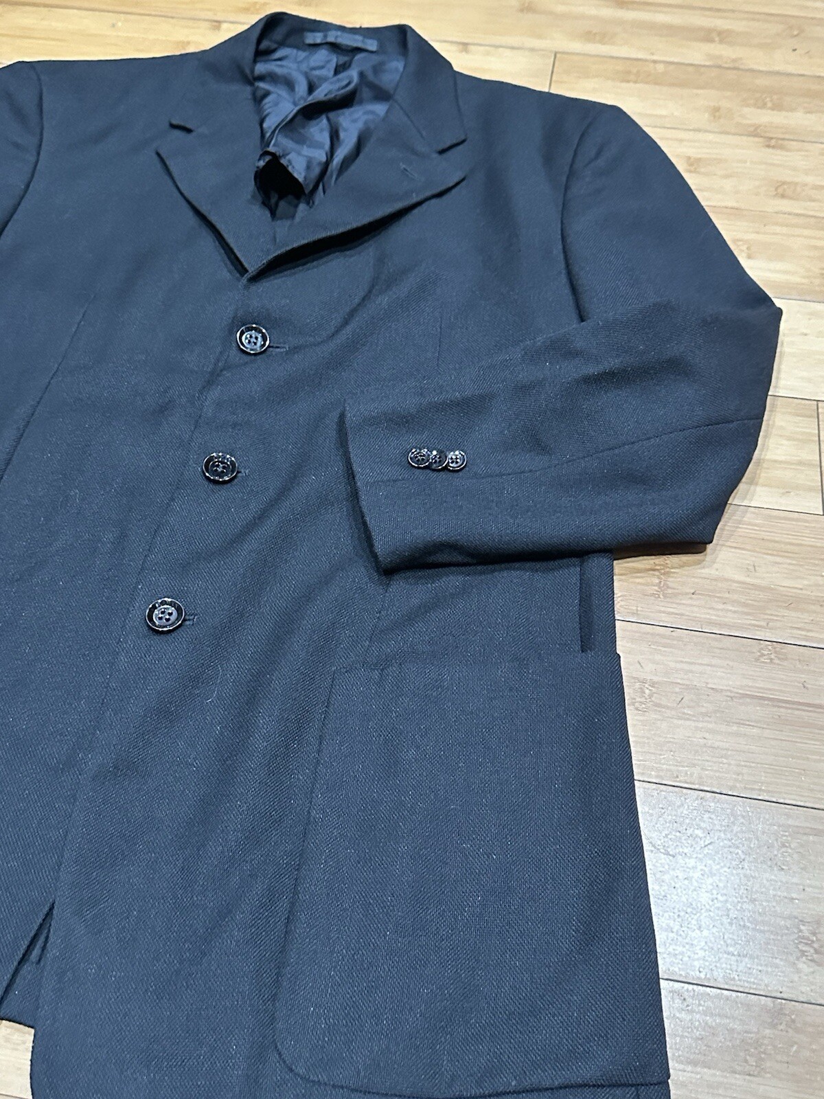 Armani Collezioni Mohair/ Wool Blend Hop Sack Sports Coat Men’s Size 40R Black