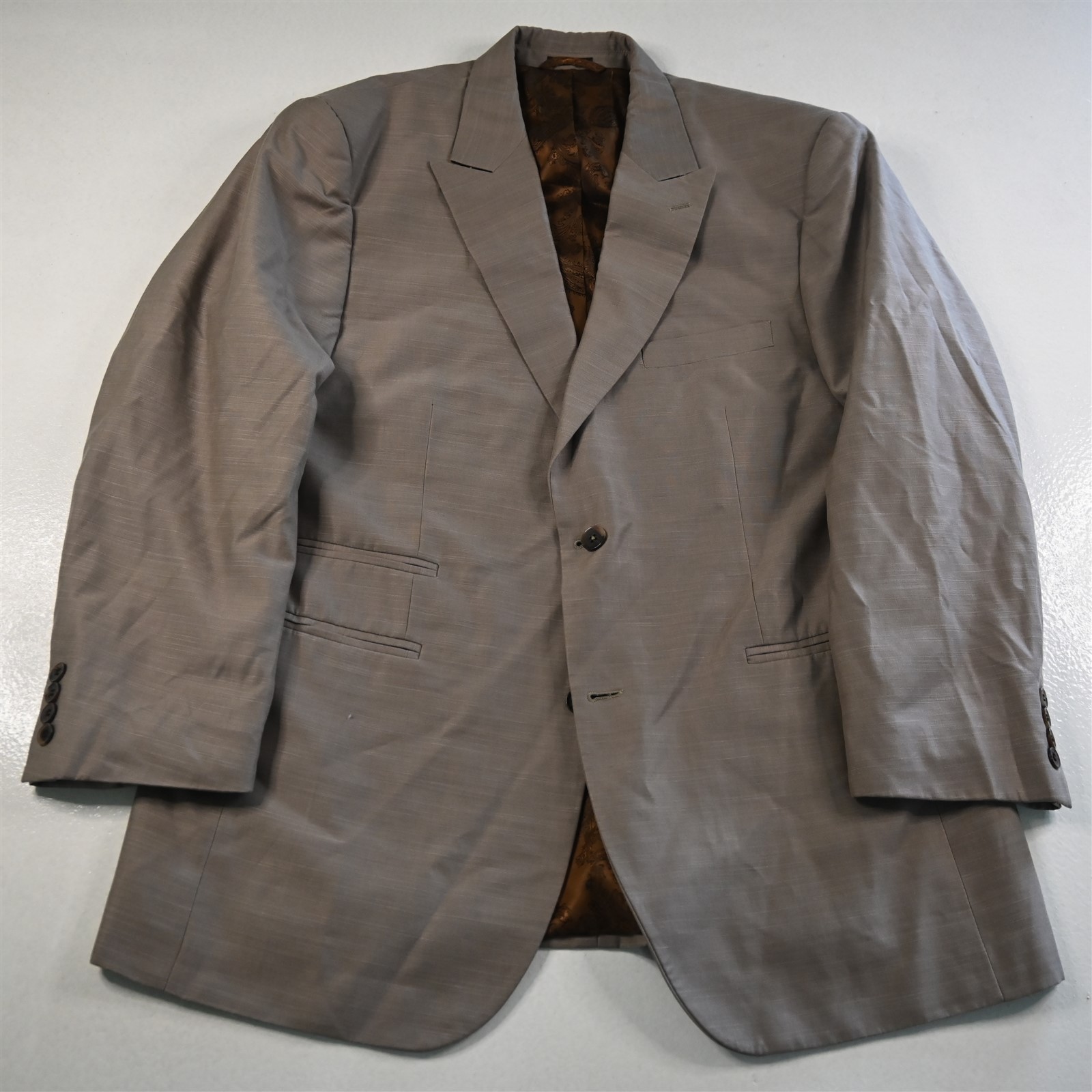 Steve Harvey 44R 36×28 Tan Bown King 3 Piece Vest Mens Jacket Pants Suit