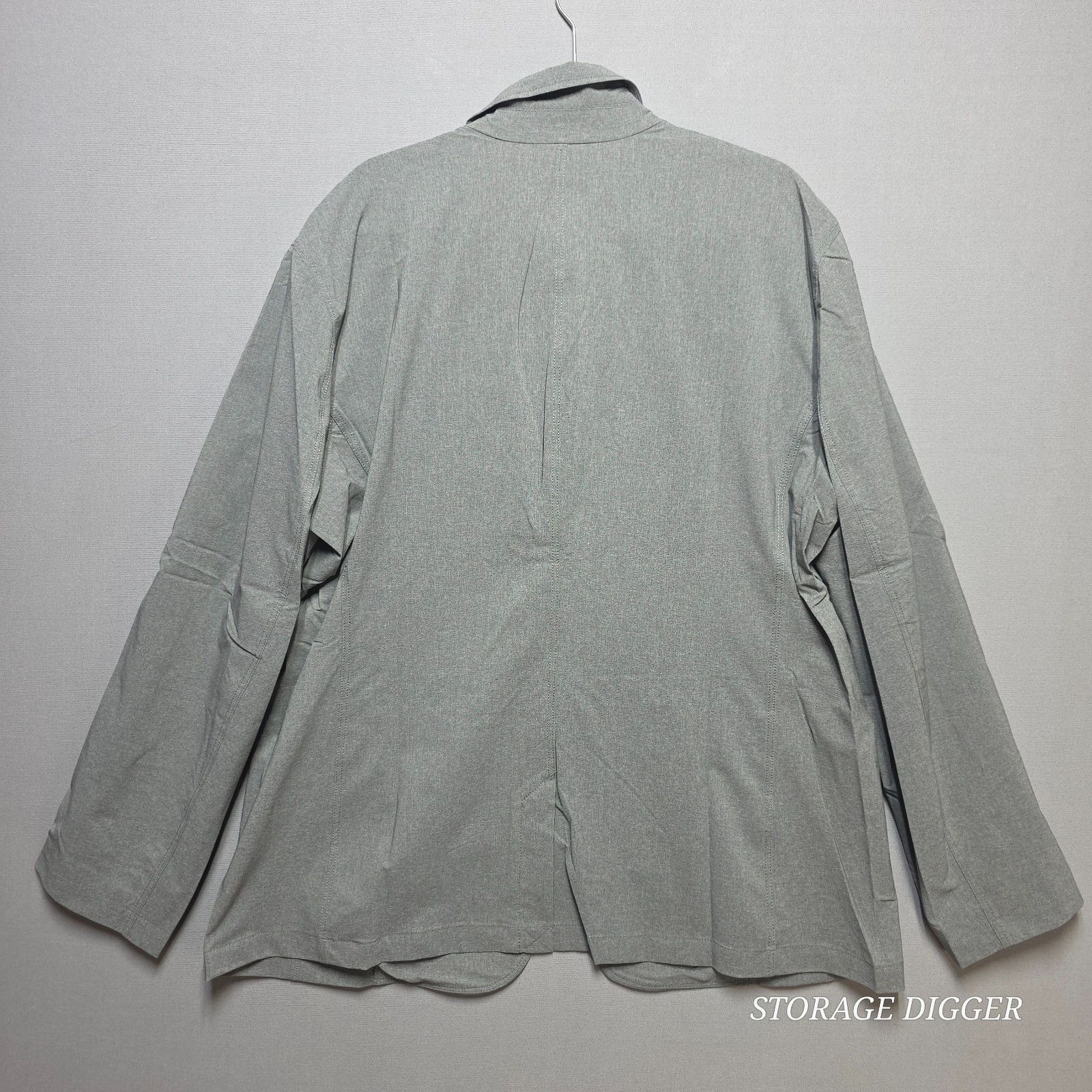 Eddie Bauer Travex Blazer Jacket Mens 50 Gray Mesh Lined Single Breasted Travel