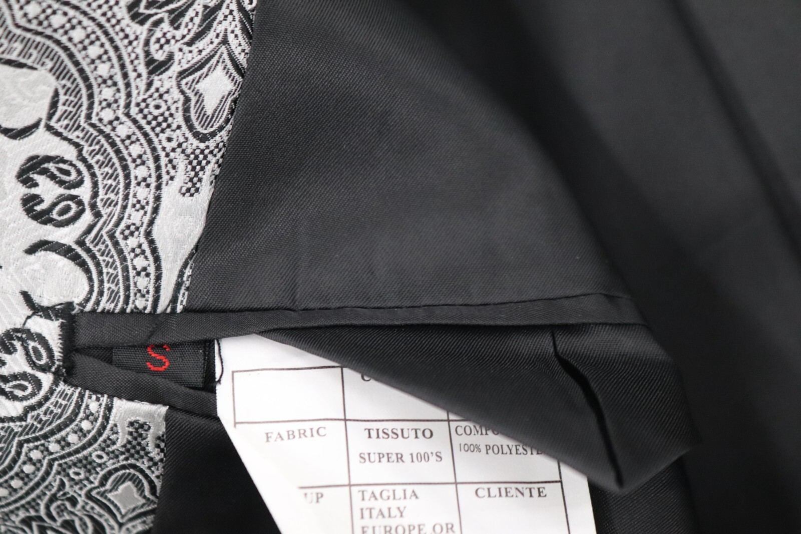Leonardi Sport Coat Mens Small performer singer jacquard Notch Lapel Blazer