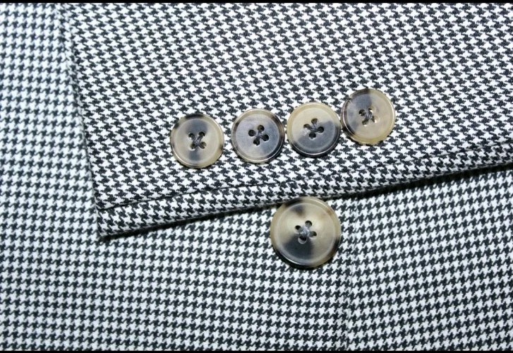 Ermenegildo Zegna Men’s Blazer Jacket Sport Coat 46R Houndstooth Wool Silk