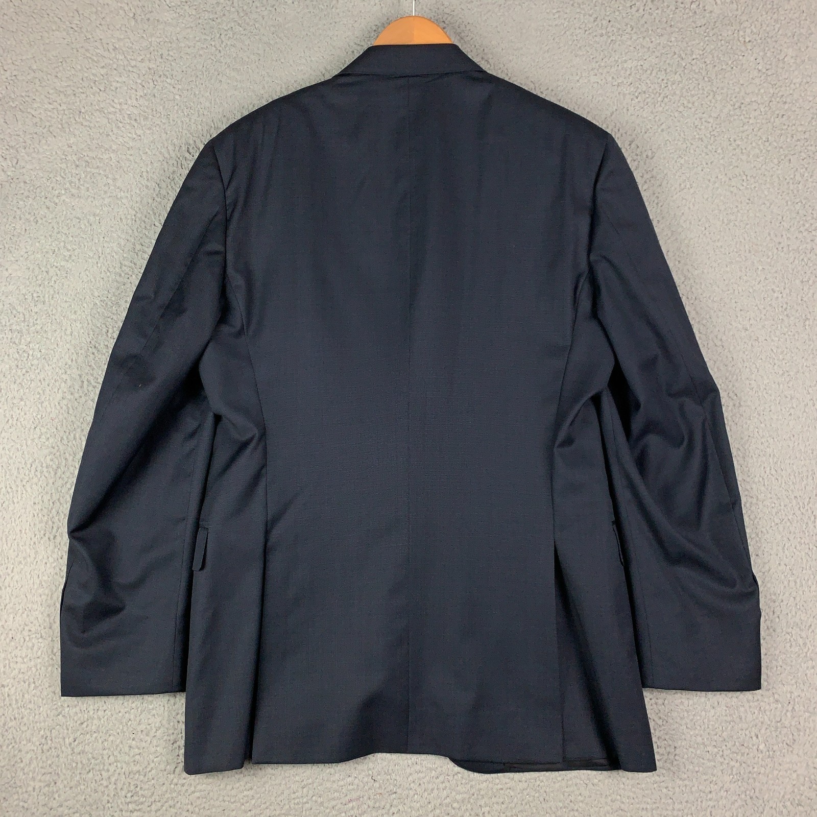 Canali Blazer Mens IT 56 Navy Blue Italian Pure Wool Single Breasted Suit Jacket