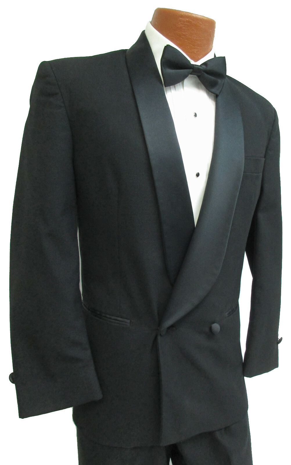 Men’s Black Double Breasted Tuxedo Jacket Wedding Formal Mason Groom Sale 39R