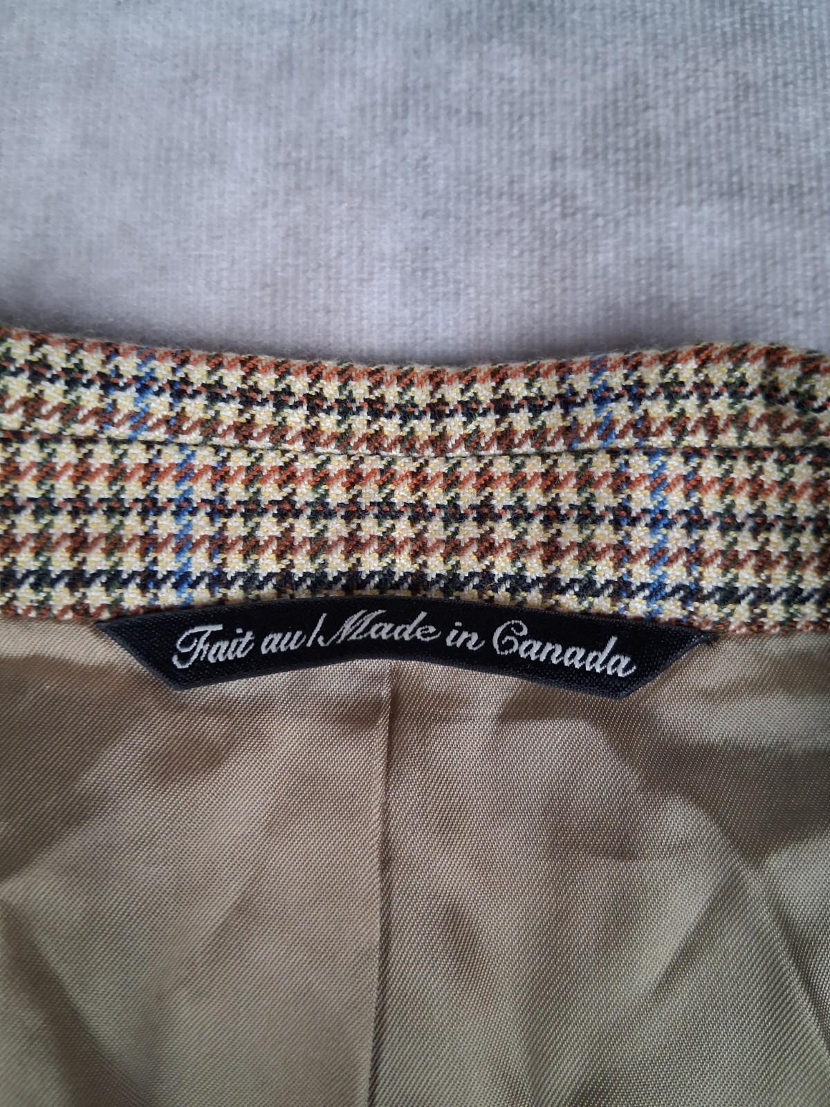 Jack Victor Loro Piana 100% Cashmere Sport Coat 46R Gun Club Check Blazer Canada