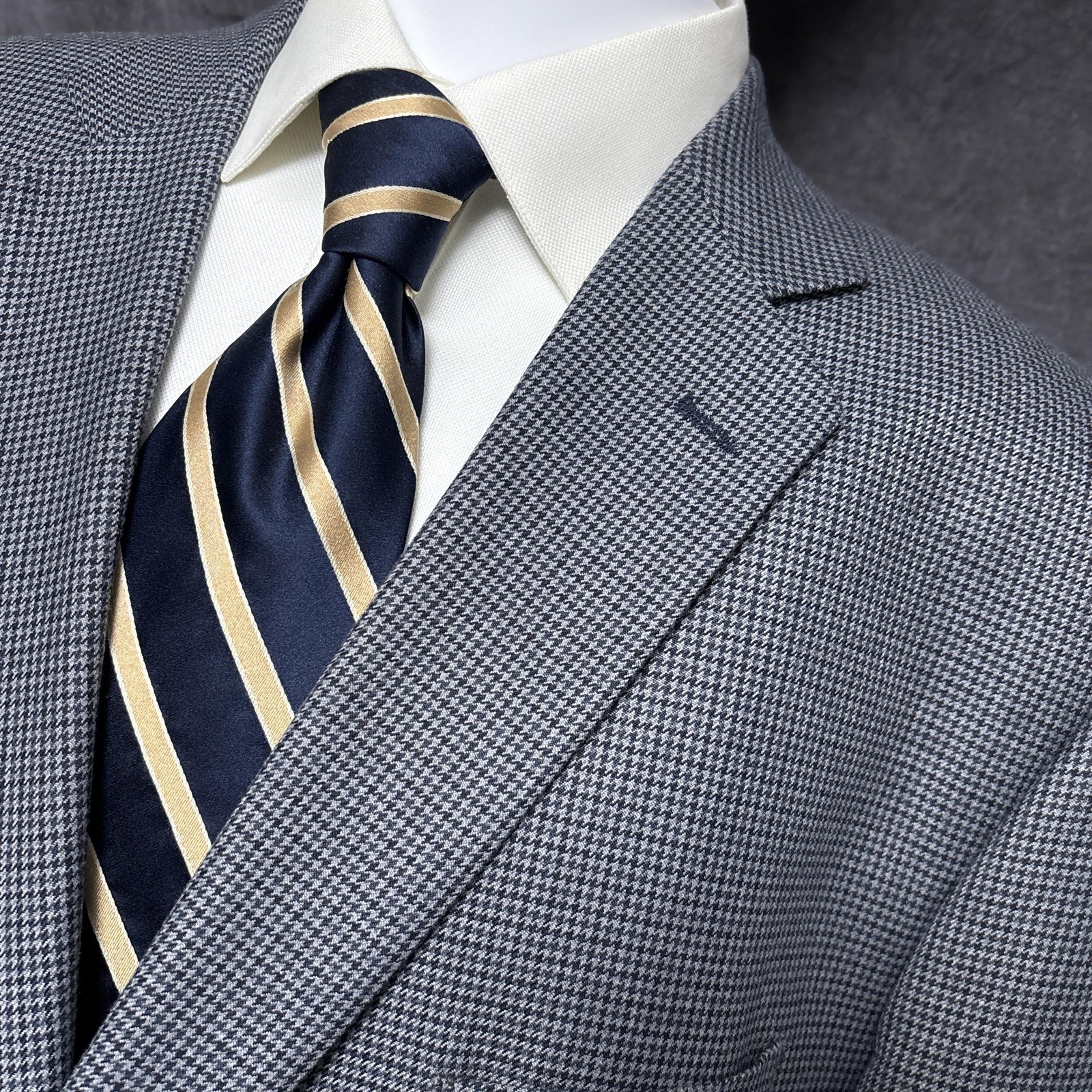 Stafford Sport Coat 52R Classic Fit Blue Gray Check Blazer Jacket Business