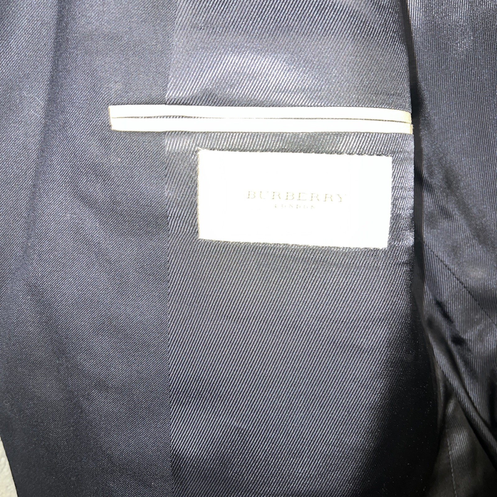 Burberry London Blazer Men’s Sz 48R Black Wool Cashmere Blend 2 Button Jacket