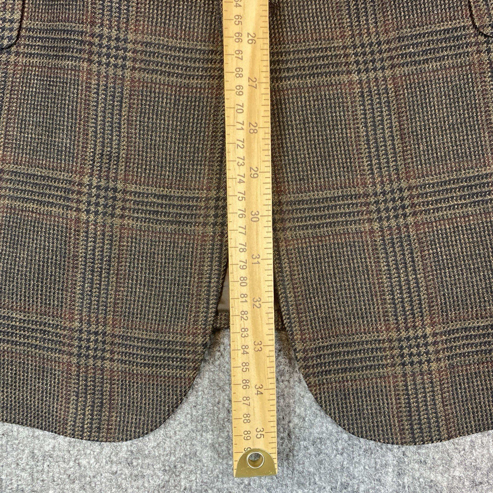 Jos. A. Bank Sport Coat Blazer 48L Glenplaid Wool Brown Tweed Two Button