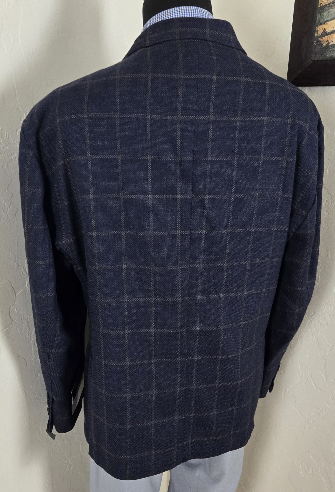 NWT Stafford Unstructured Blazer 56L Hopsack Surgeon Cuffs Hacking Sport Jacket