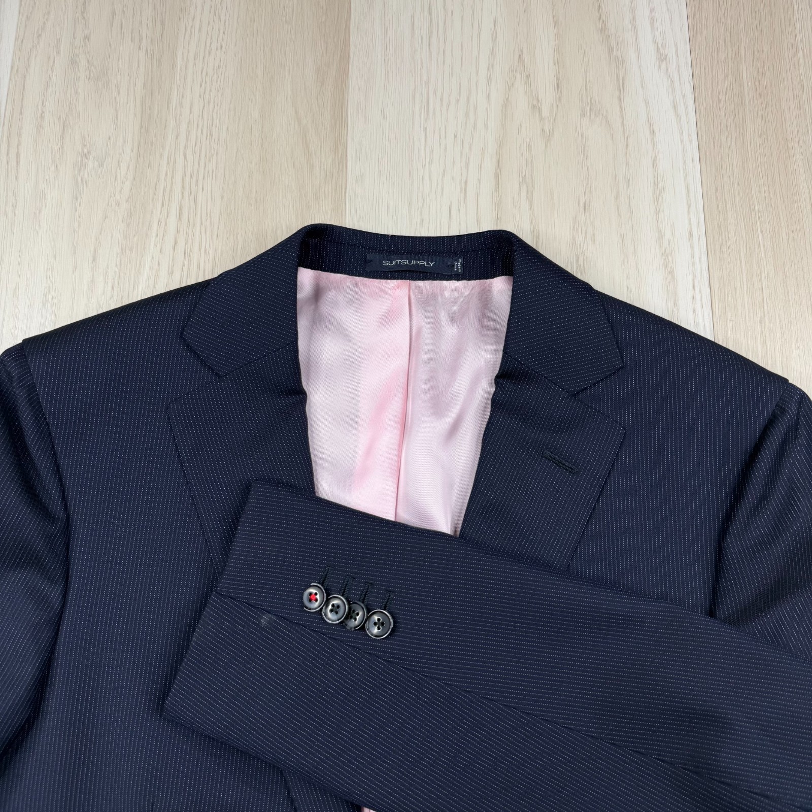 Suitsupply Mens Navy Blue Wool Classic Business 2 Button Sienna Blazer Size 38L