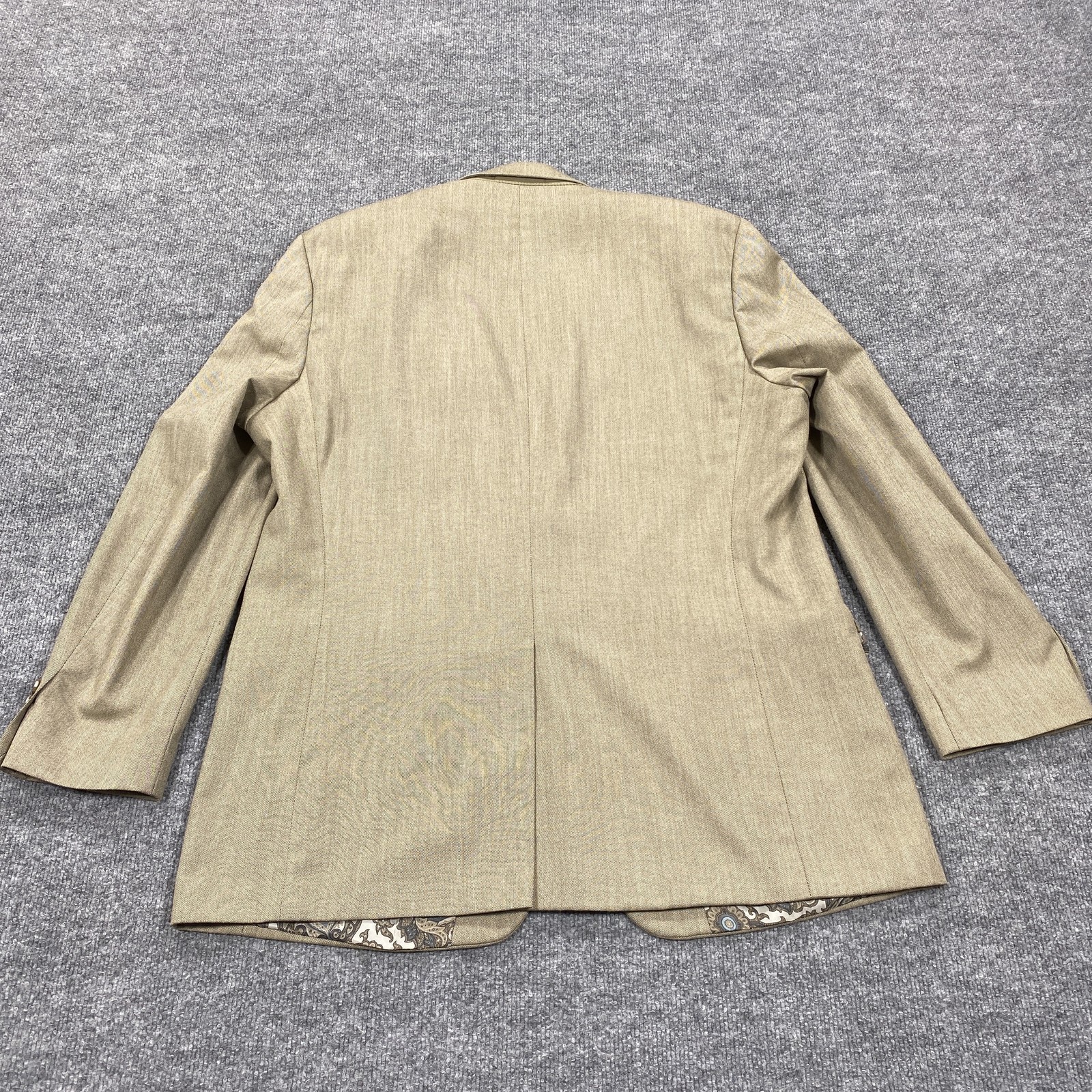 Chaps Blazer Mens 46 Long Beige Poly Rayon Sport Coat Classic Dress Jacket