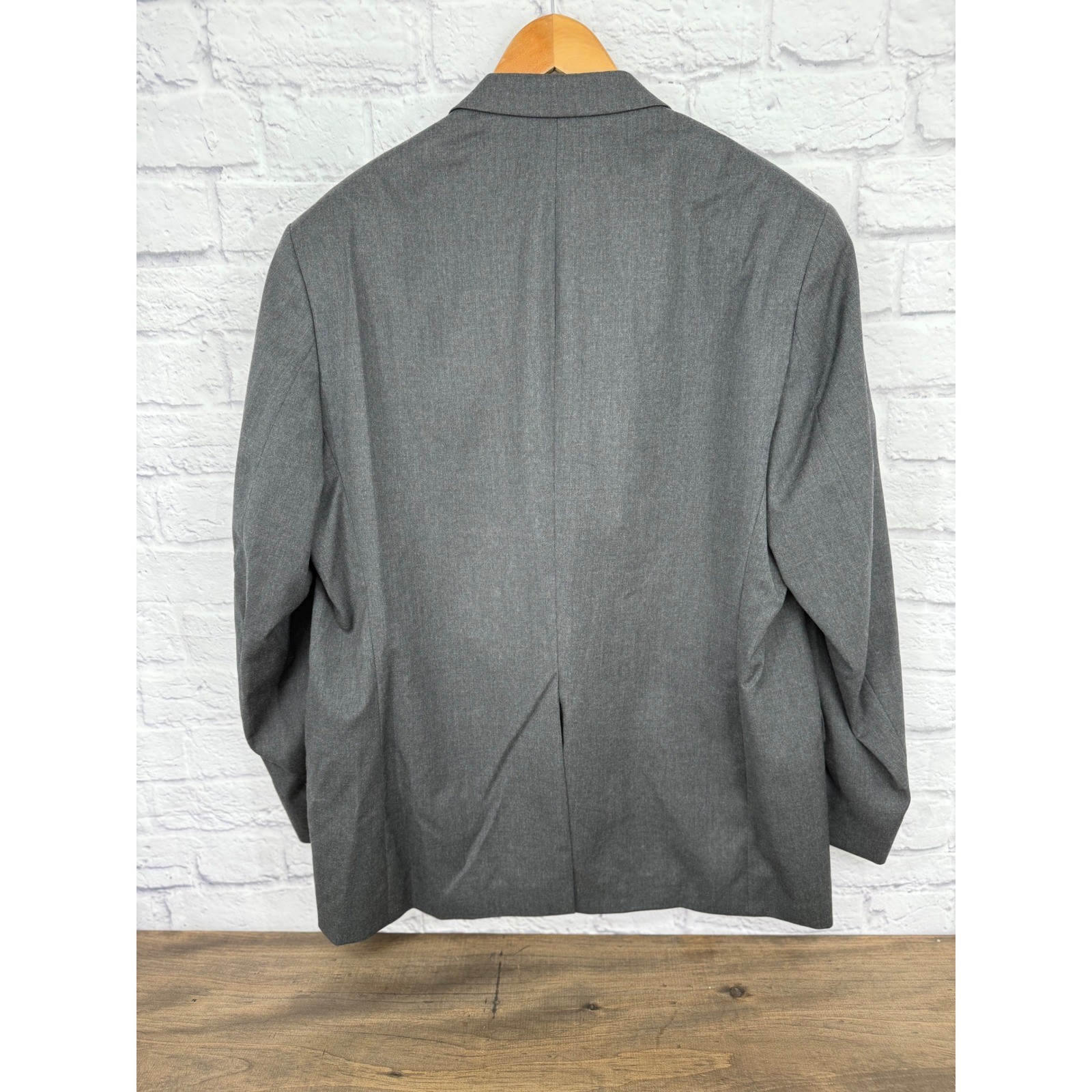 Lauren Ralph Lauren Men 46R Gray Wool Blend Blazer Jacket Classic Preppy
