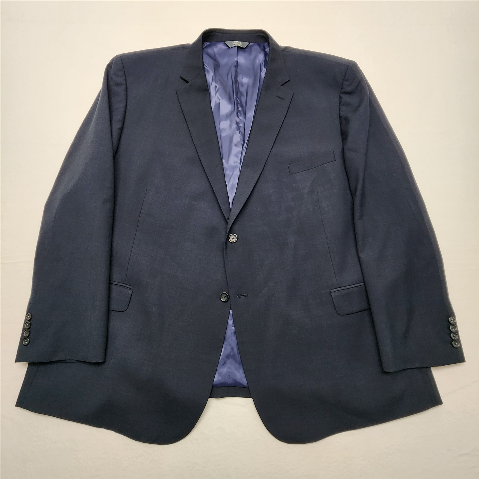Pronto Uomo Platinum 60L Dark Blue Gray 100% Wool Blazer Suit Jacket Sport Coat