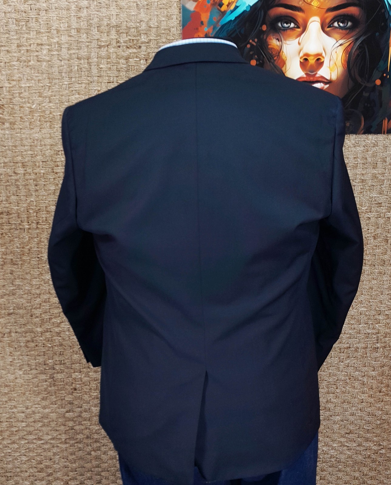 NWOT RALPH LAUREN Chaps 48 L SPRING/SUMMER Wool-Blend Navy Blazer Brass Buttons