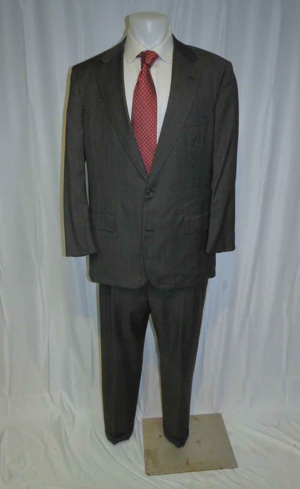 Brooks Brothers Golden Fleece Vintage Martin Greenfield Green Plaid Suit 44L