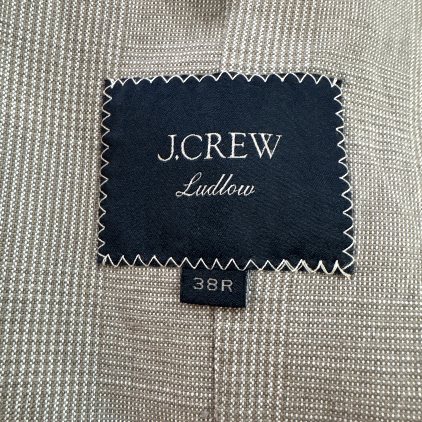 J.Crew Ludlow Gray Glen Plaid Baird McNutt Linen Cotton Men’s 38R Blazer Jacket