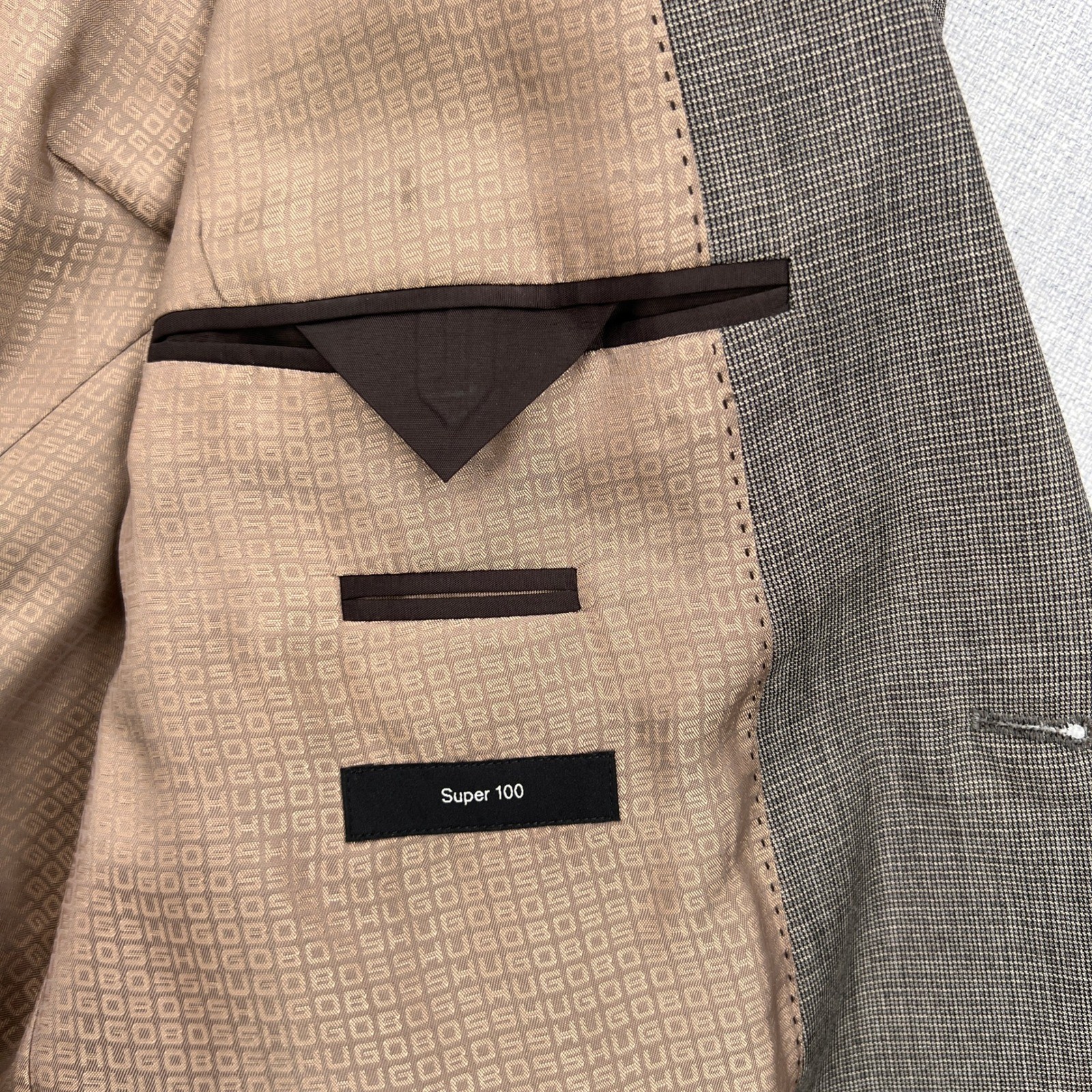 Hugo Boss Pasini2 Movie2 Virgin Wool Blazer Sport Coat Men 40S Brown Classic Ivy