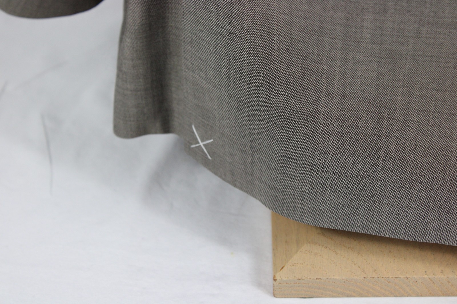 Indochino Mens Suit Jacket 42R Light Brown Sharkskin Wool Mohair 2 Button