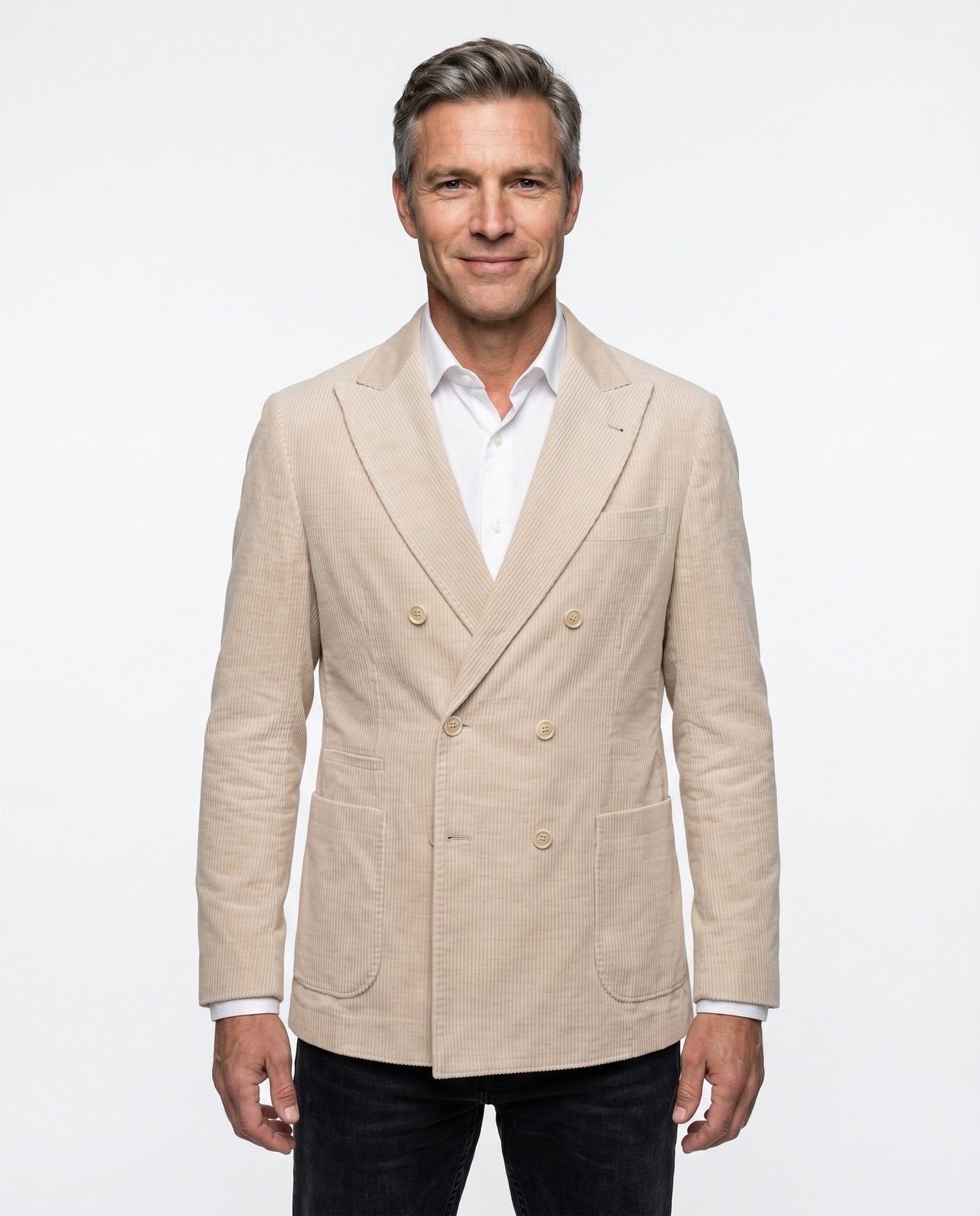 BRUNELLO CUCINELLI MEN’S CASHMERE DOUBLE-BREASTED CORDUROY BLAZER MSRP $4100