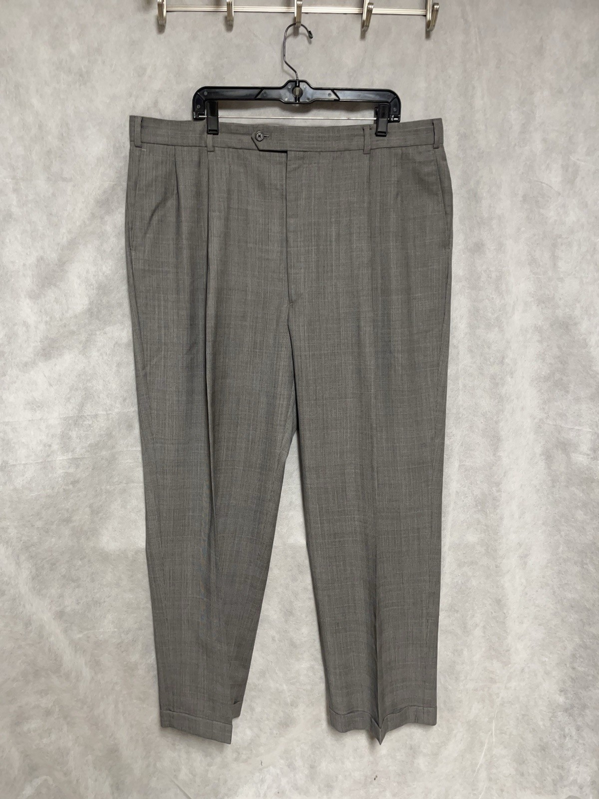 Paul Fredrick Suit Men 50XL Gray Glen Plaid 3B Cashmere Wool Academia 42×33 Luxe