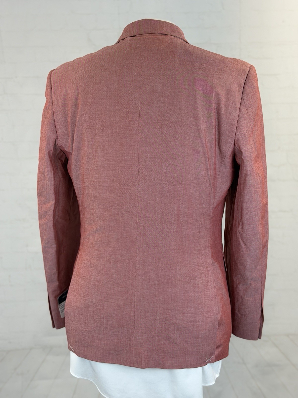 New Tommy Hilfiger Men’s Salmon Pink 100% Cotton Blazer 38R Two Button NWT Slim