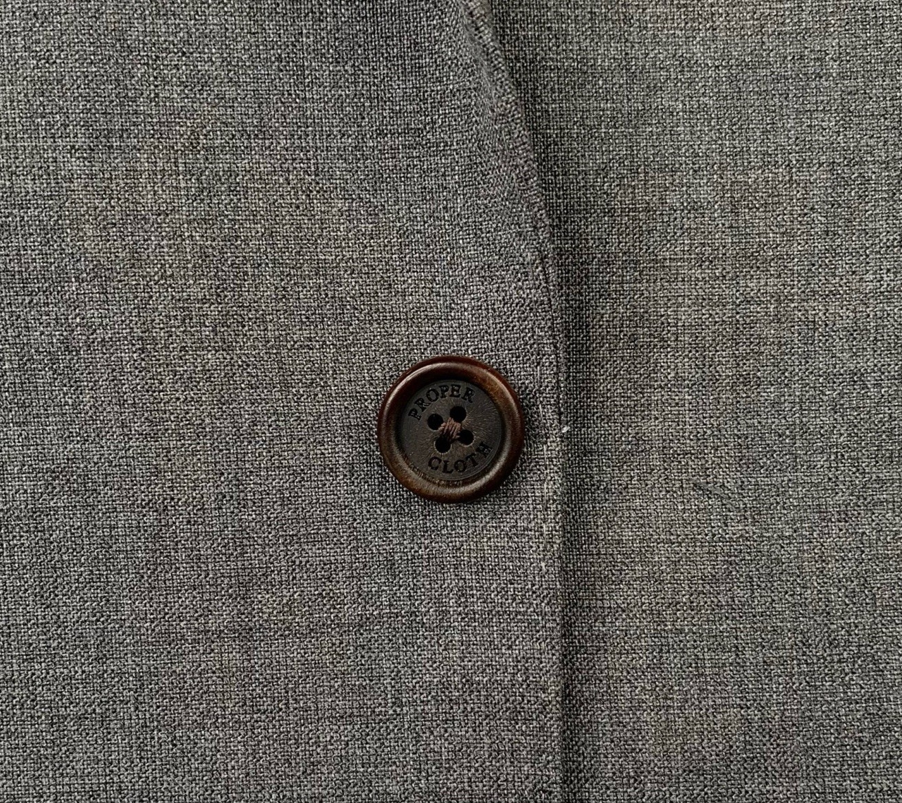 Mint! 40 R Proper Cloth X V.B.C. » 21 Micron » Merino Wool Solid Grey Suit
