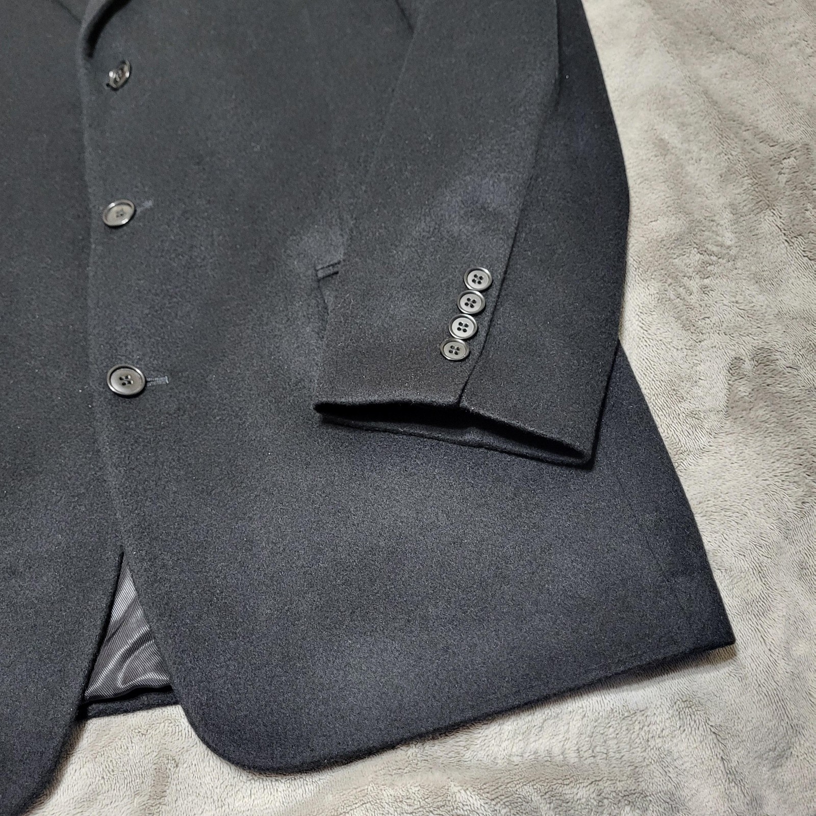 Alfani Blazer Mens 38R Black 100% Cashmere Sport Coat Jacket Made In Mexico