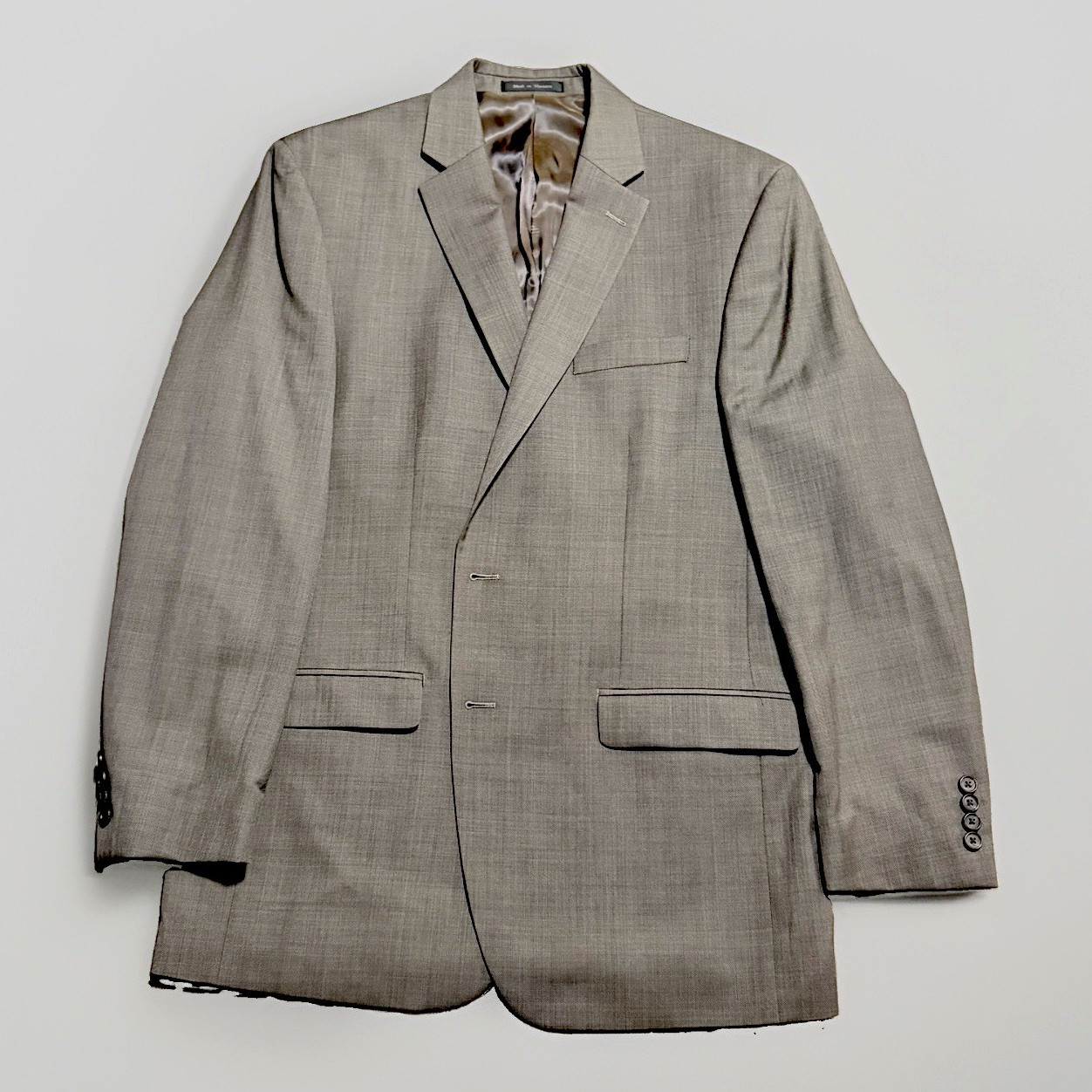 Lauren Ralph Lauren Men’s 2-Piece Suit Dark Brown Wool Regular Fit 43L 40×34