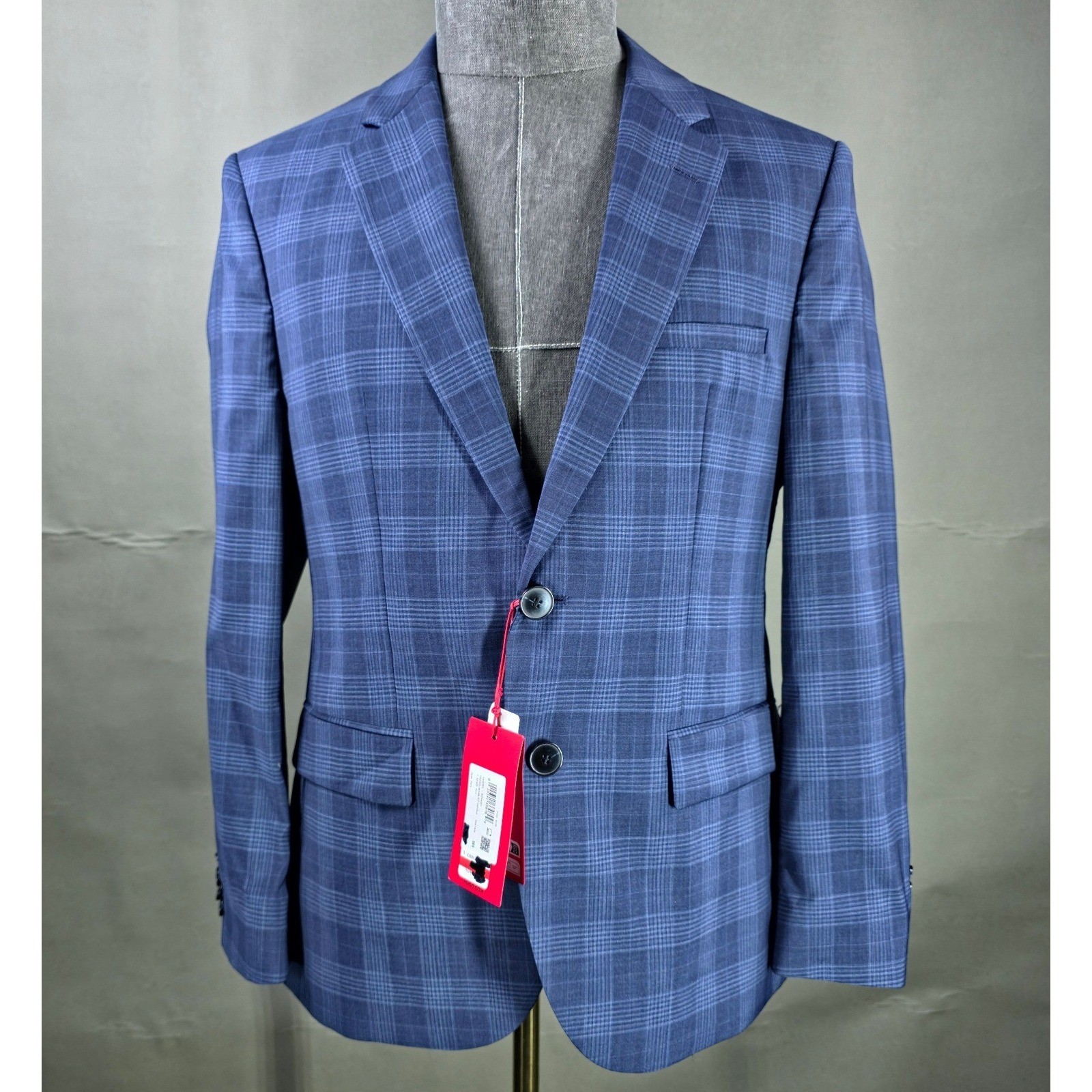 Hugo Boss Sport Coat Mens 36S Blue Karl Modern Fit Business Casual Jacket NWT