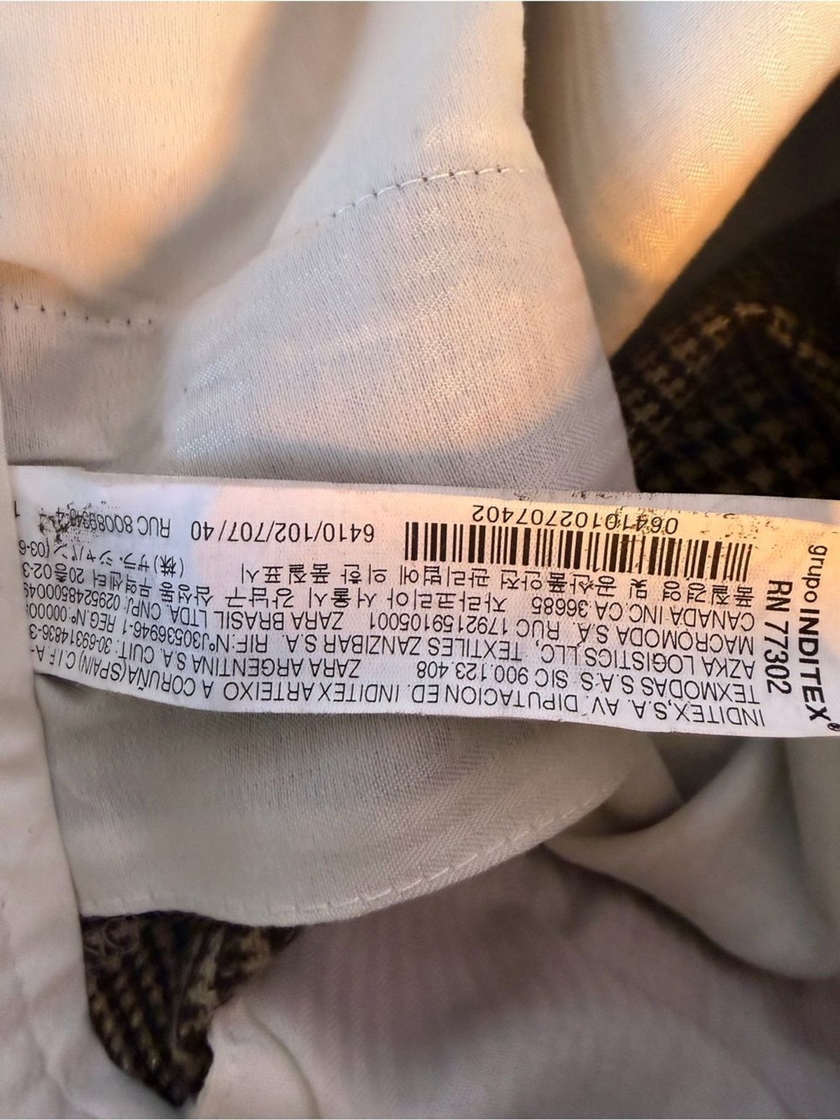 Zara Brown Glen Plaid Dress Trousers