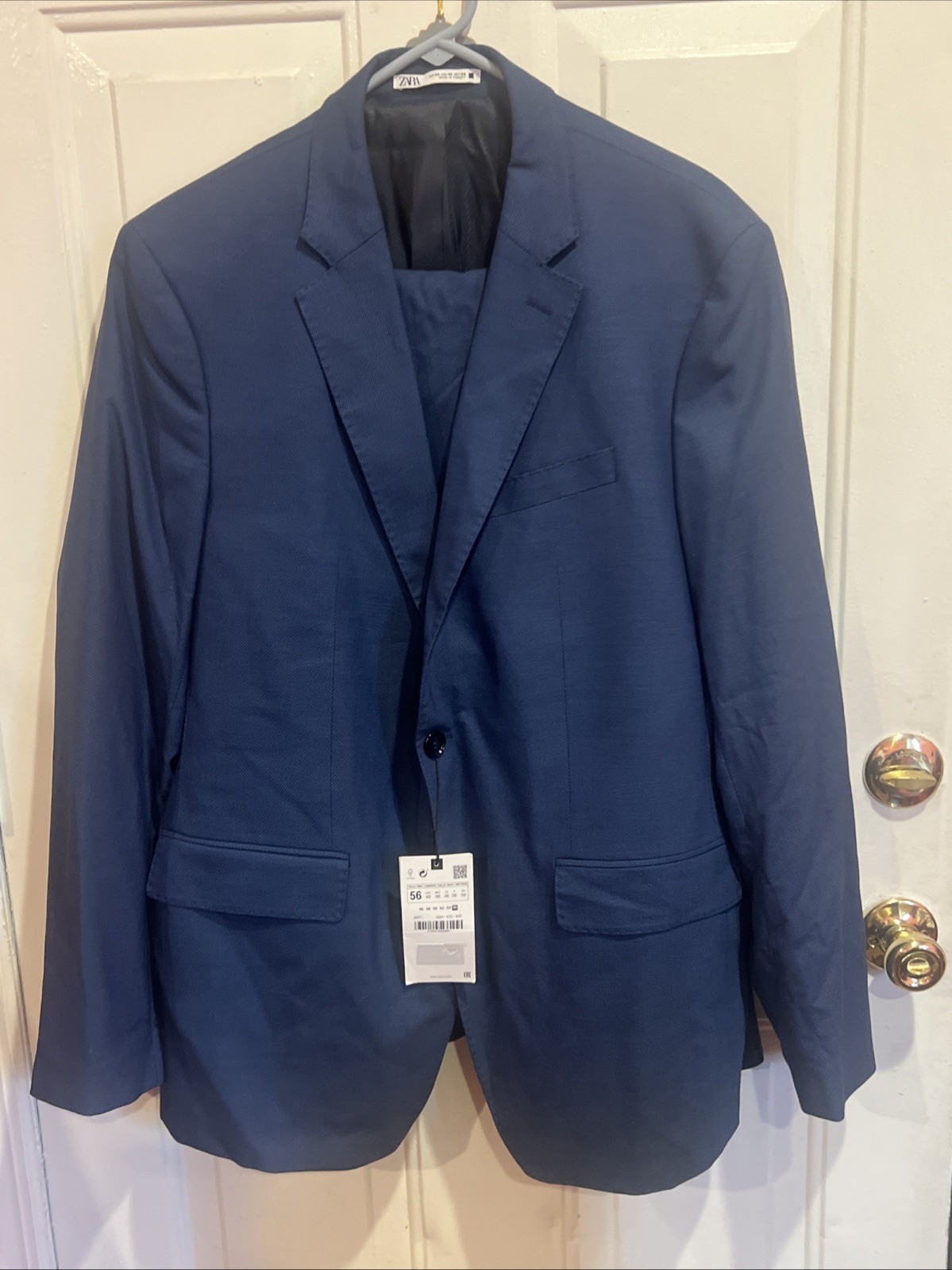 Brand New ZARA Men’s Slim-Fit 2 Pieces Suit Jacket Size (46) Pant Size 36