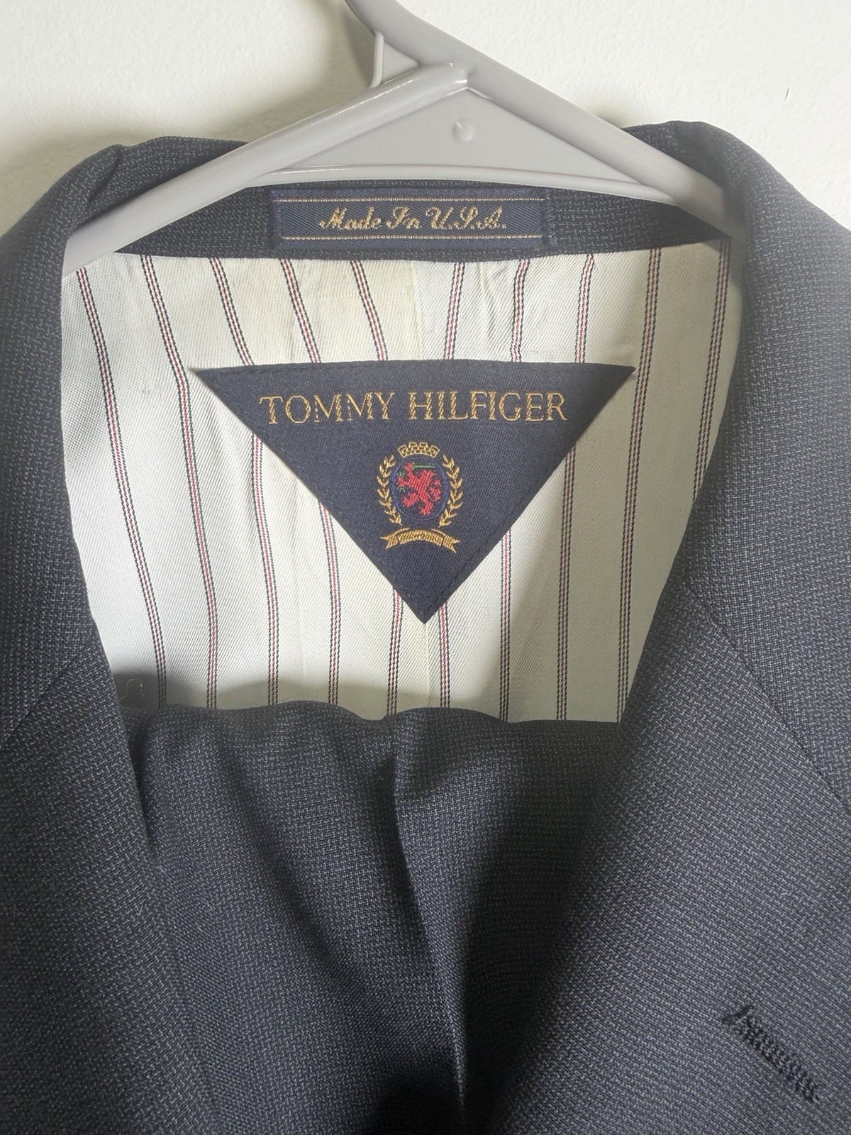Vintage Union Made Tommy Hilfiger Suit Men’s 42R 36×30 100%wool