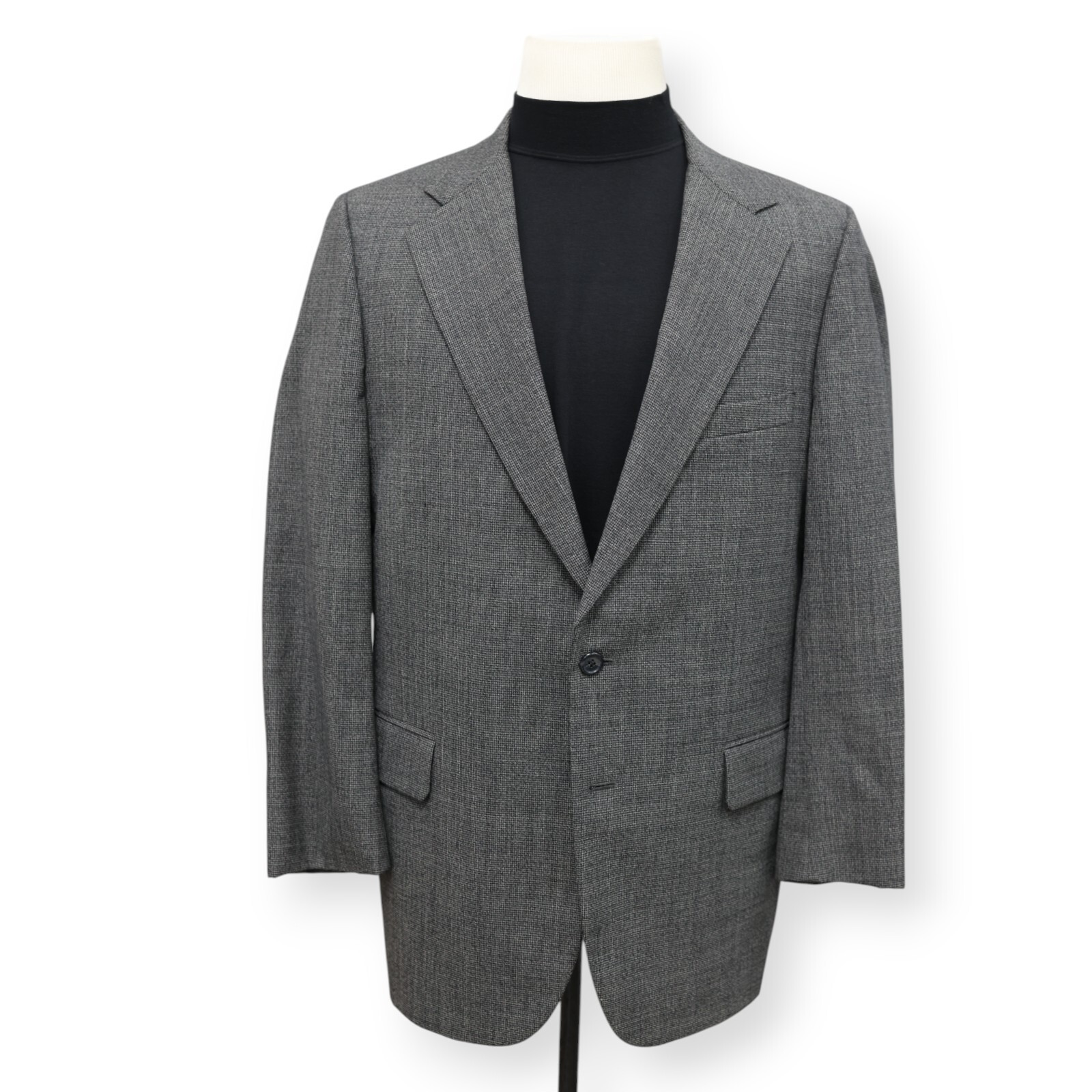 VINTAGE TOM JAMES mens gray pattern sport coat suit jacket blazer 40 R