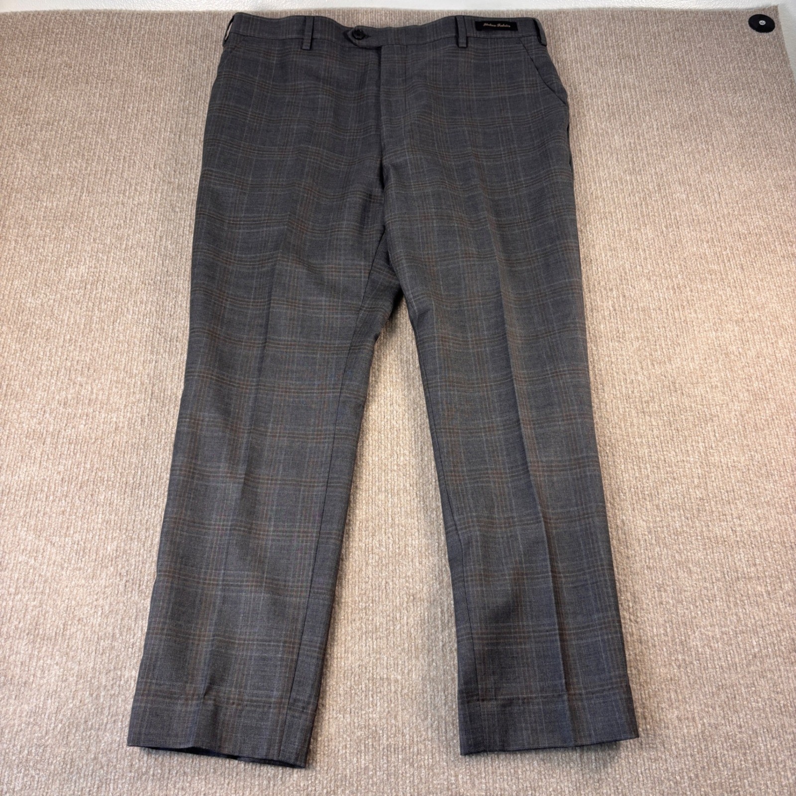 Ted Baker Modern Fit Gray Windowpane Plaid Suit Men’s Size 42R/34×26 NWOT