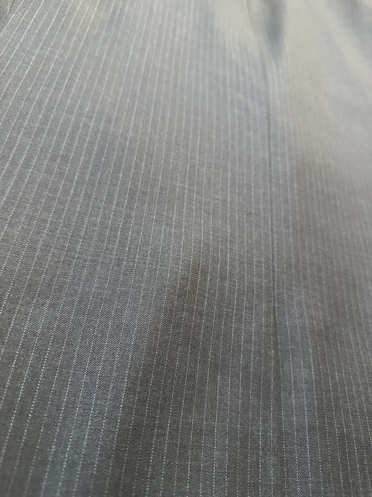 Montefino Uomo Super 120s Cloth Mens Blazer 42L Merino Wool Brown Pinstripe