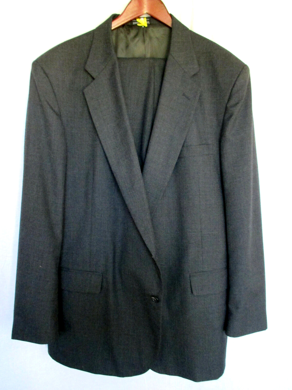 Barrington Suit 48L 46×31 Dark Gray Polyester & Wool Blend