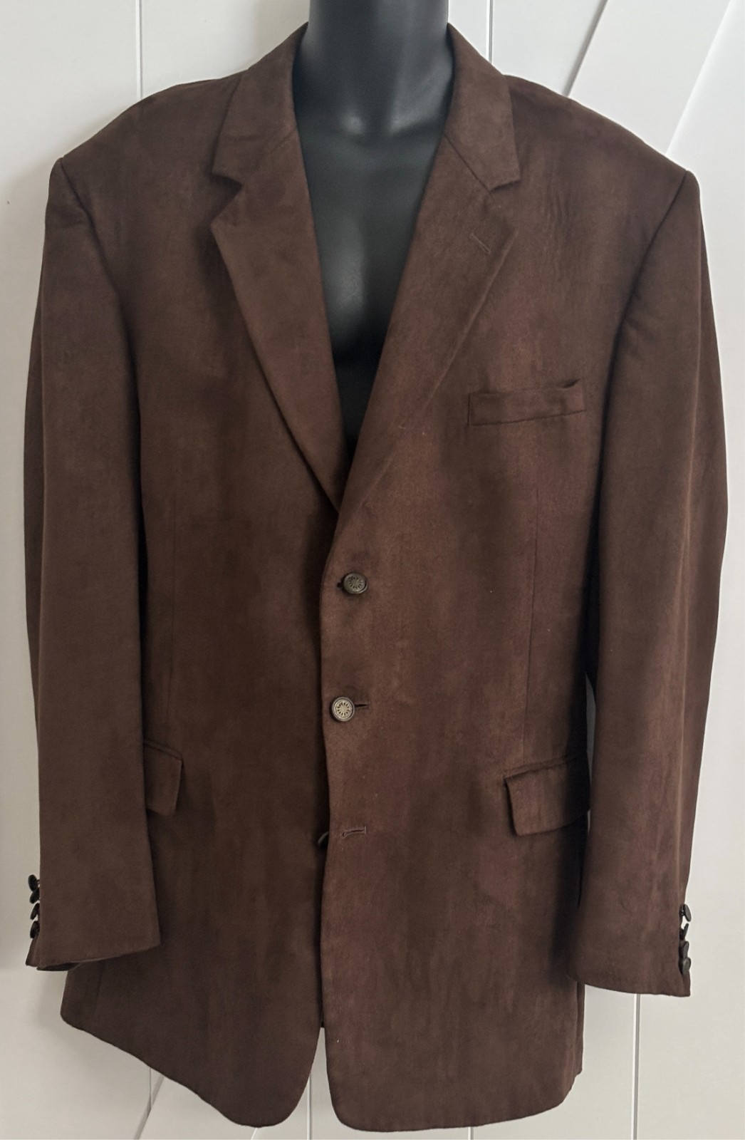 Gianfranco Ruffini Italy Suede Sport Coat Chocolate Brown 48/50 Made in Colombia